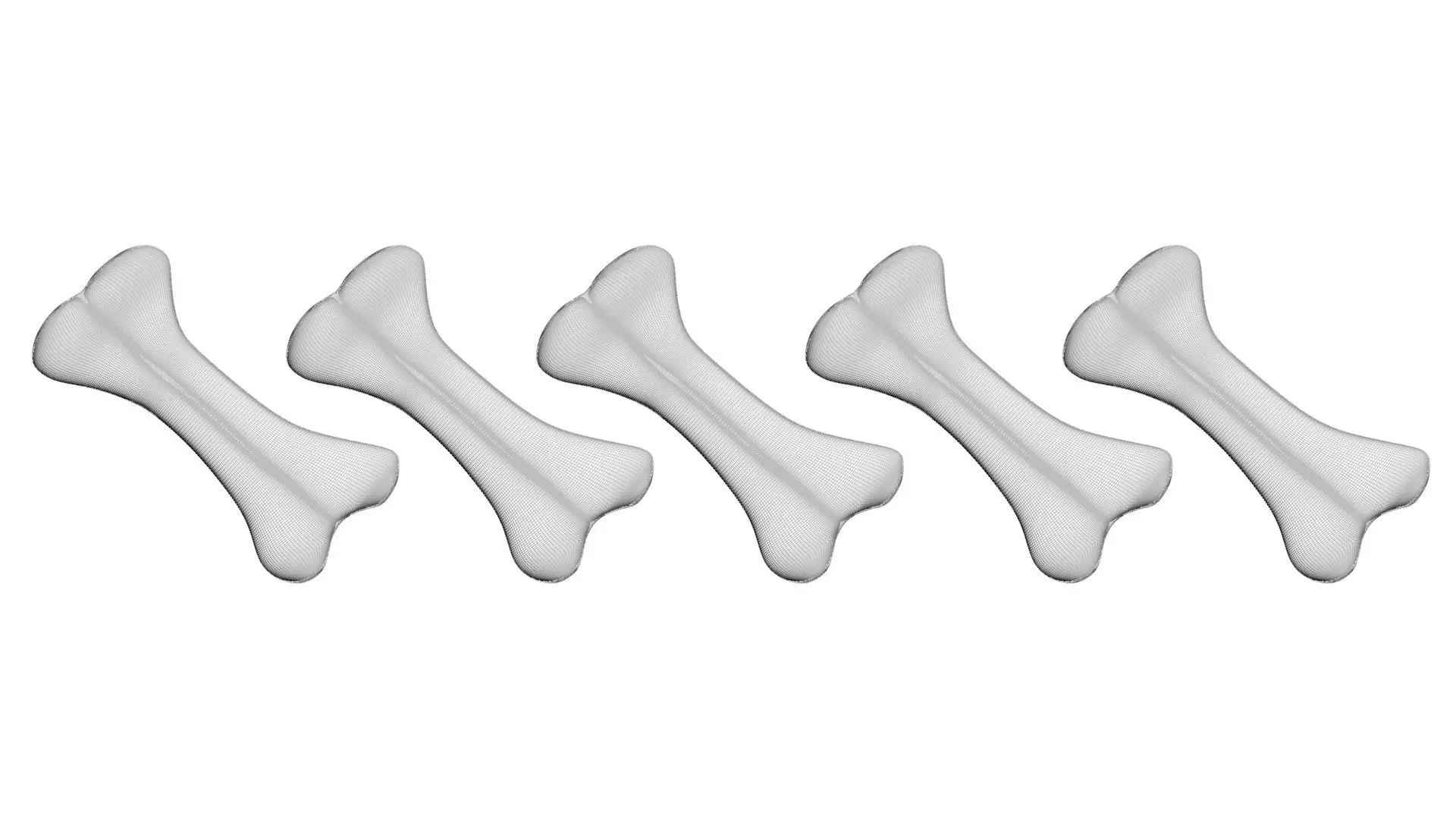 Gummy Bones Set 3D model_22