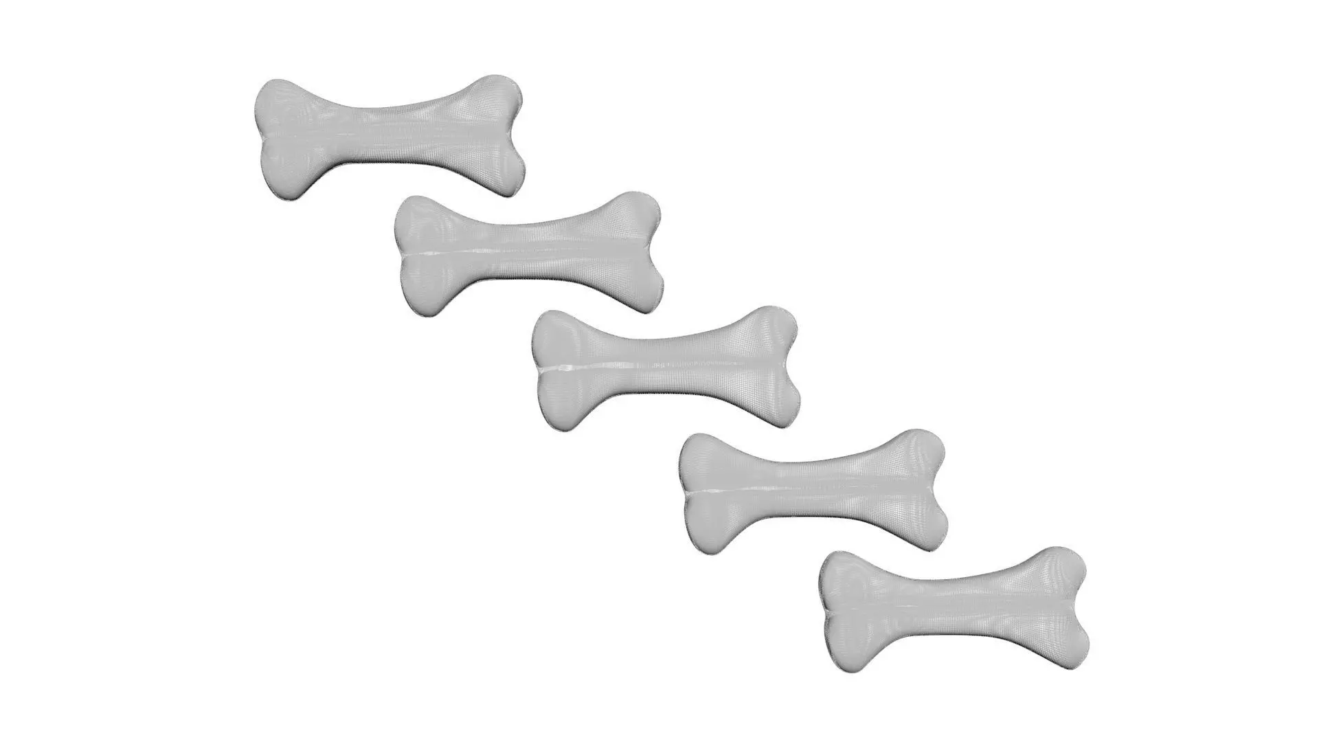 Gummy Bones Set 3D model_16