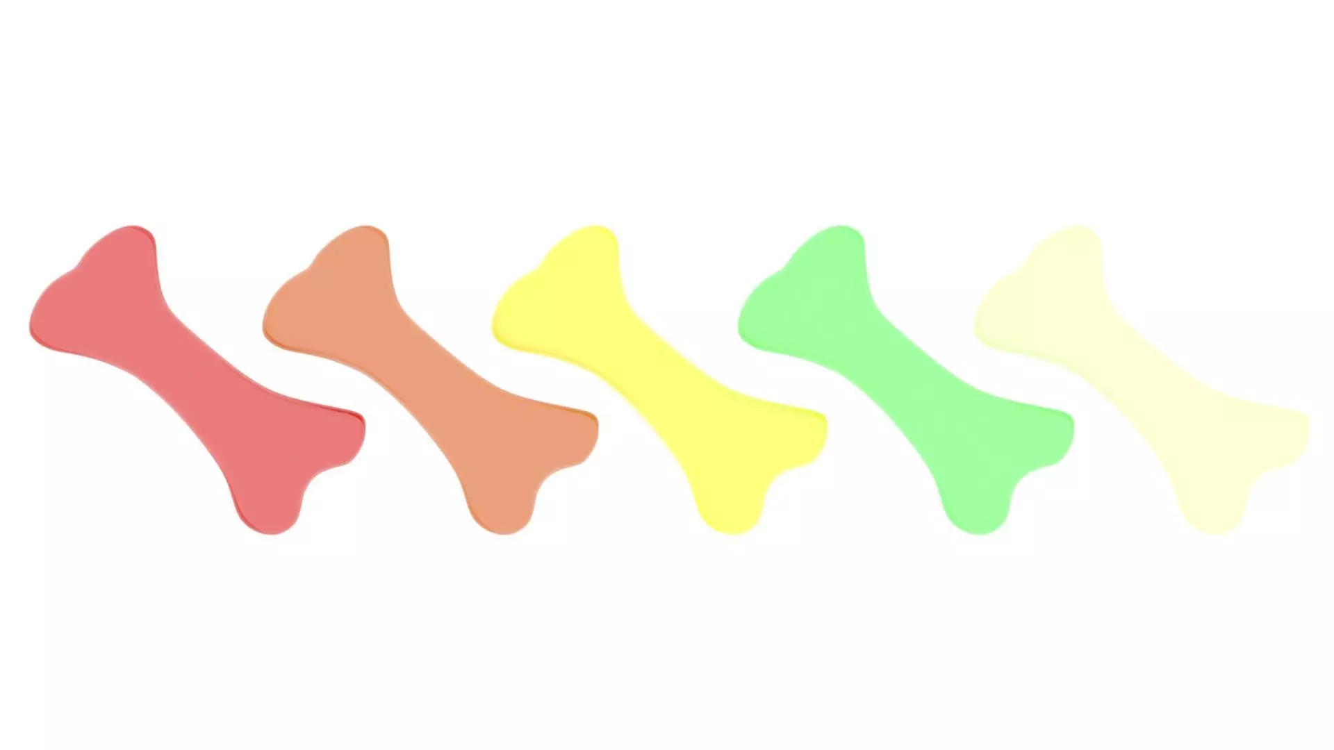 Gummy Bones Set 3D model_14