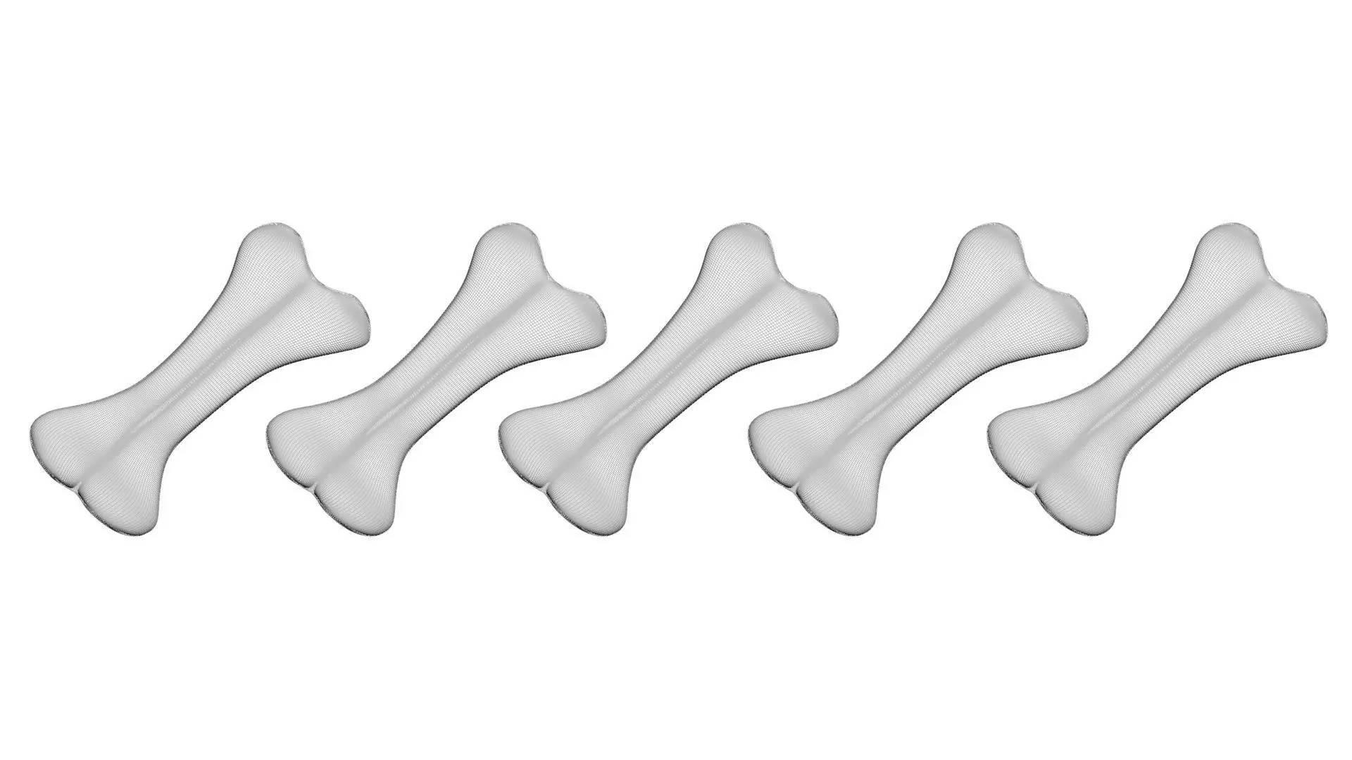 Gummy Bones Set 3D model_21