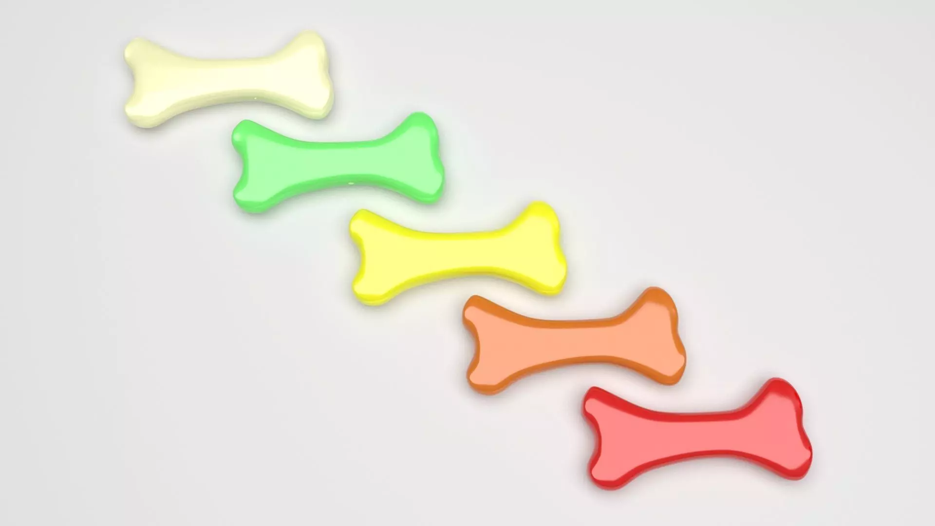 Gummy Bones Set 3D model_3