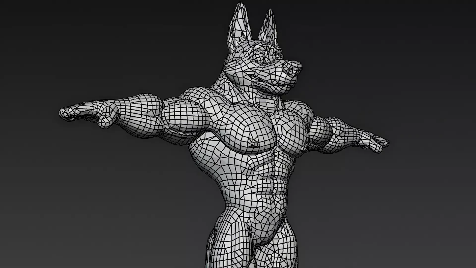 Cartoon Muscular Dog Pack 3D Models Low-poly 3D model_12