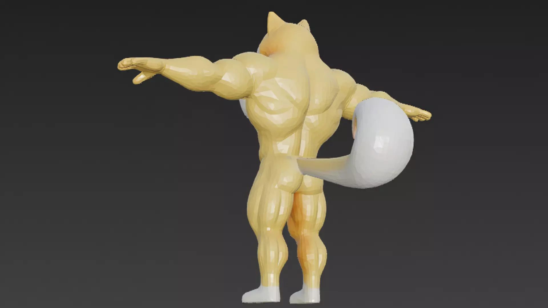 Cartoon Muscular Dog Pack 3D Models Low-poly 3D model_17