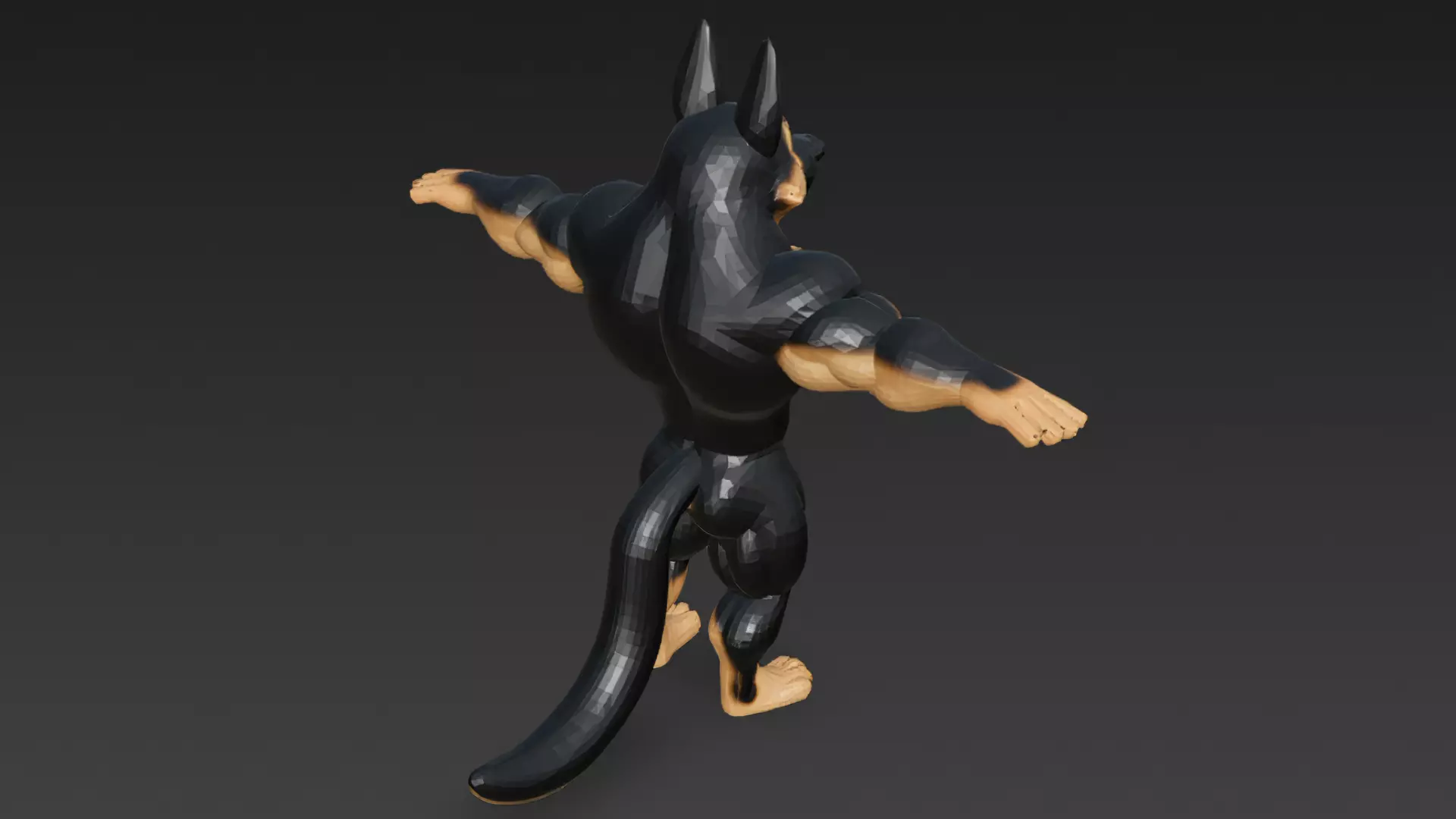 Cartoon Muscular Dog Pack 3D Models Low-poly 3D model_3