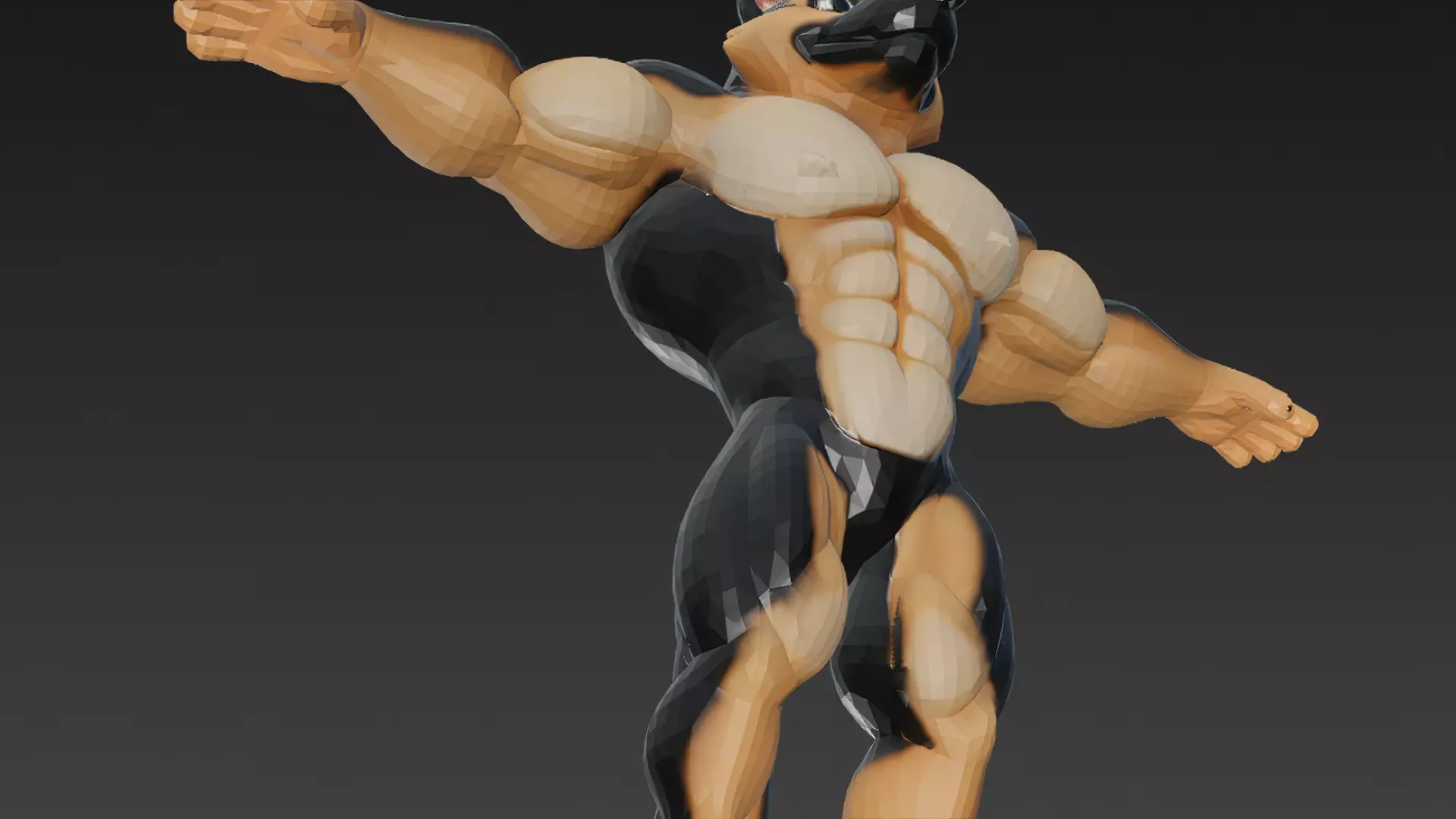 Cartoon Muscular Dog Pack 3D Models Low-poly 3D model_6