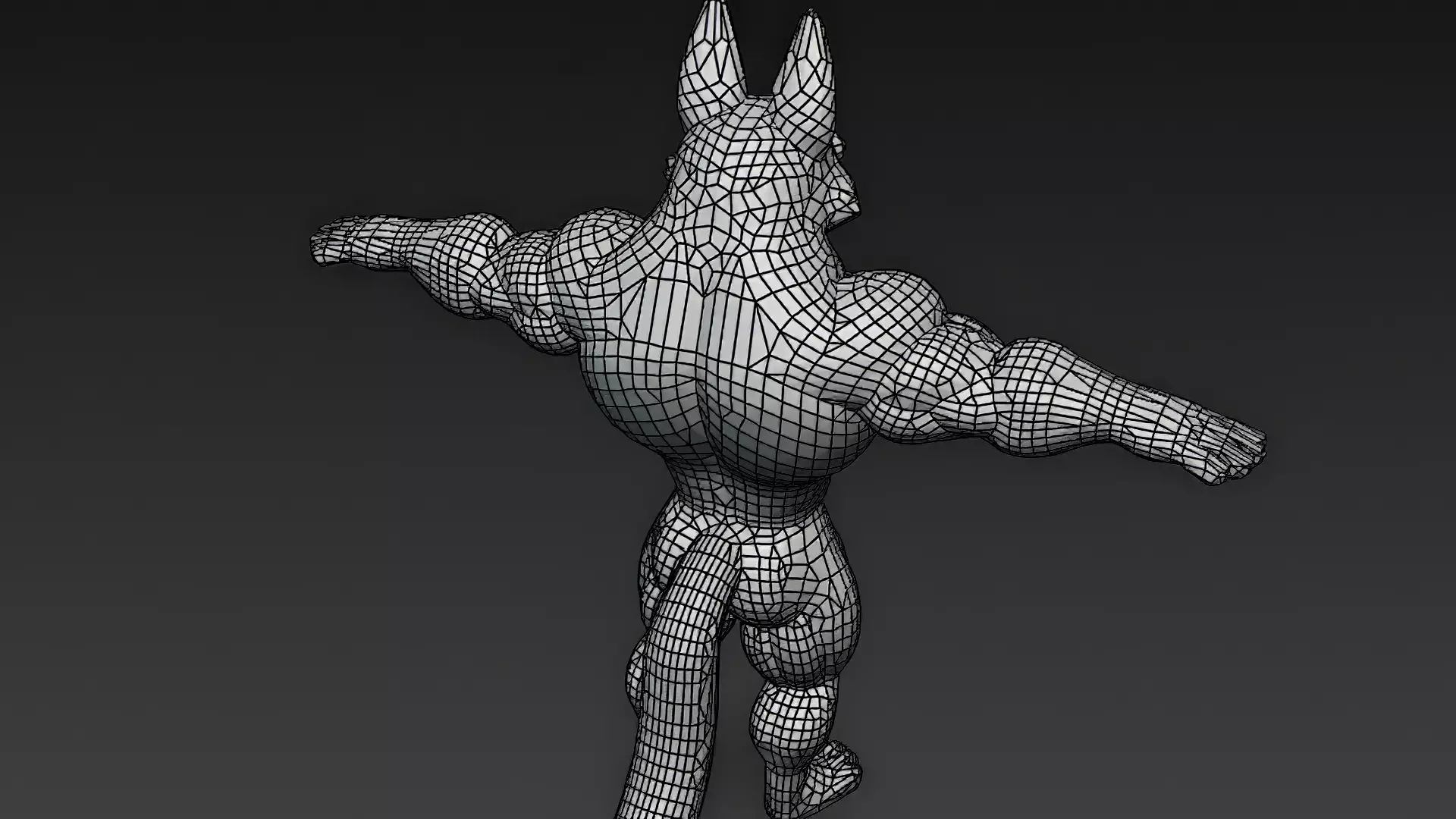 Cartoon Muscular Dog Pack 3D Models Low-poly 3D model_13