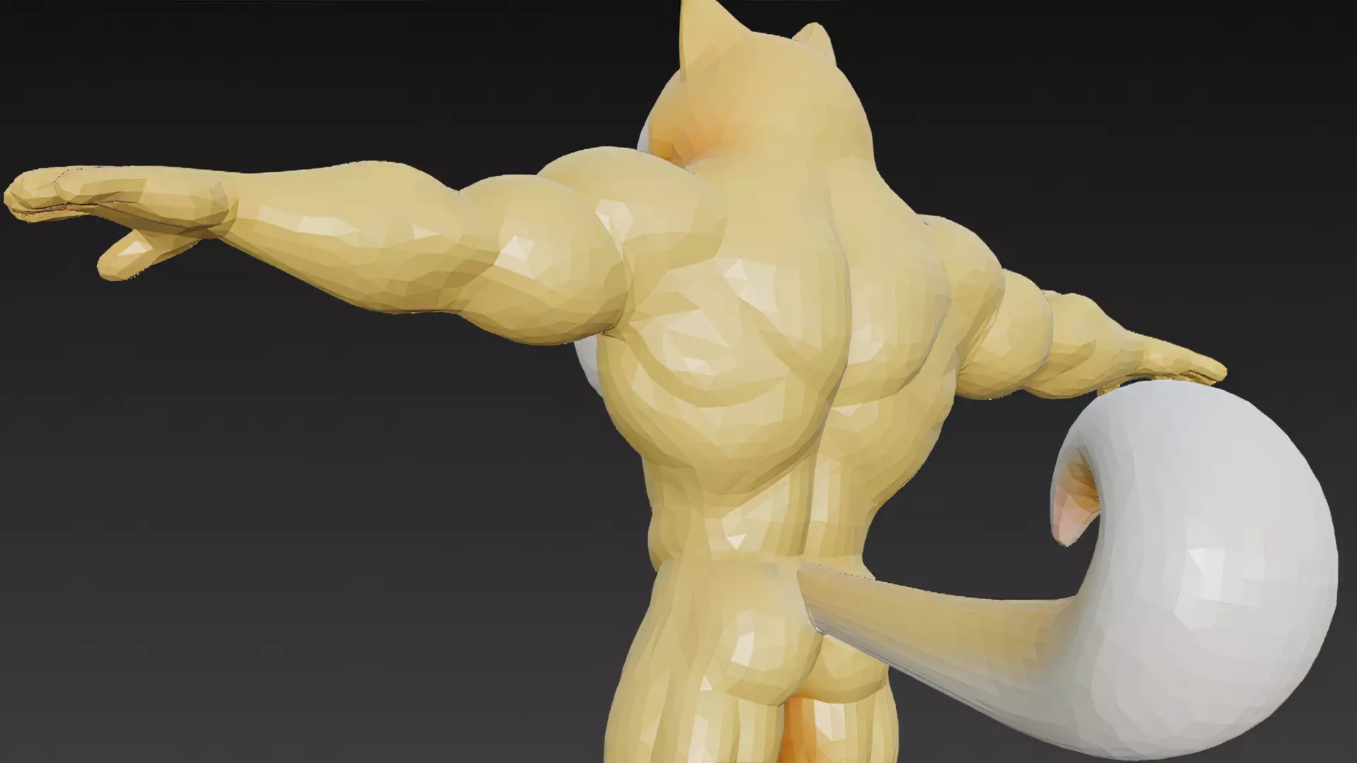 Cartoon Muscular Dog Pack 3D Models Low-poly 3D model_19