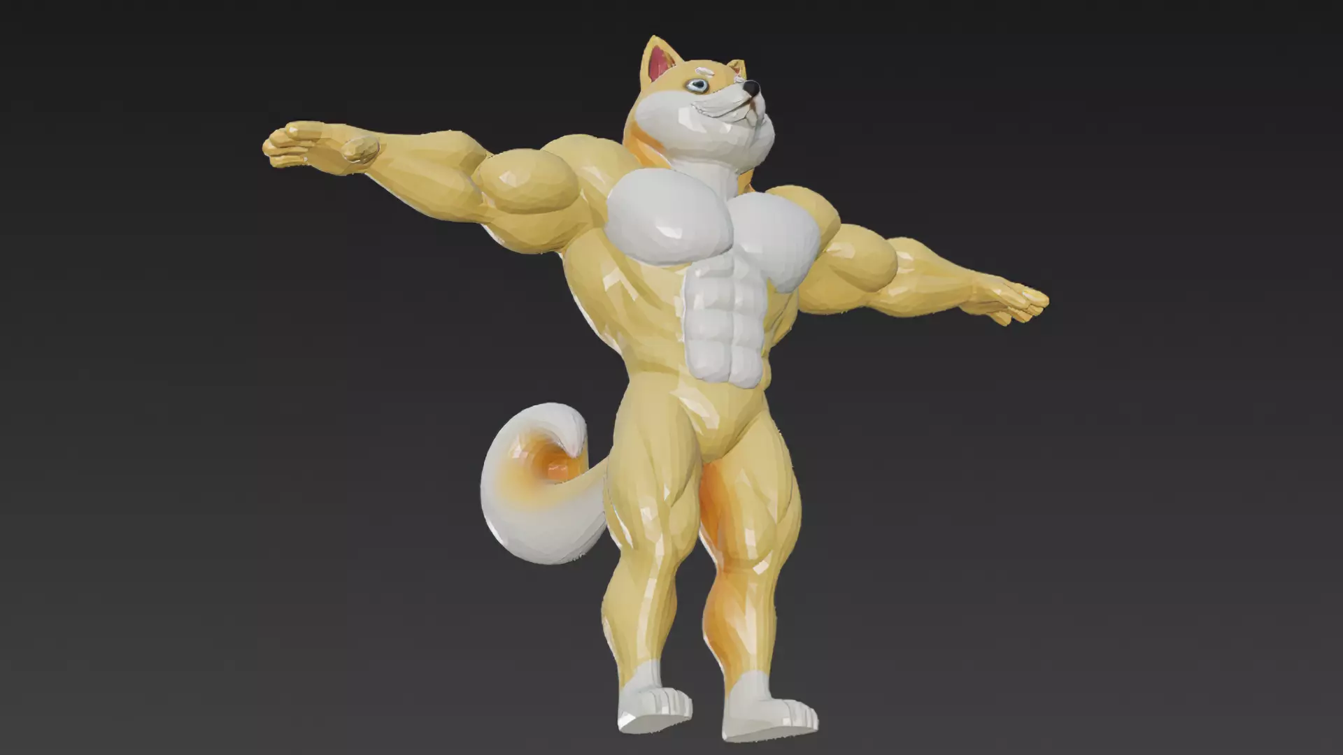 Cartoon Muscular Dog Pack 3D Models Low-poly 3D model_16