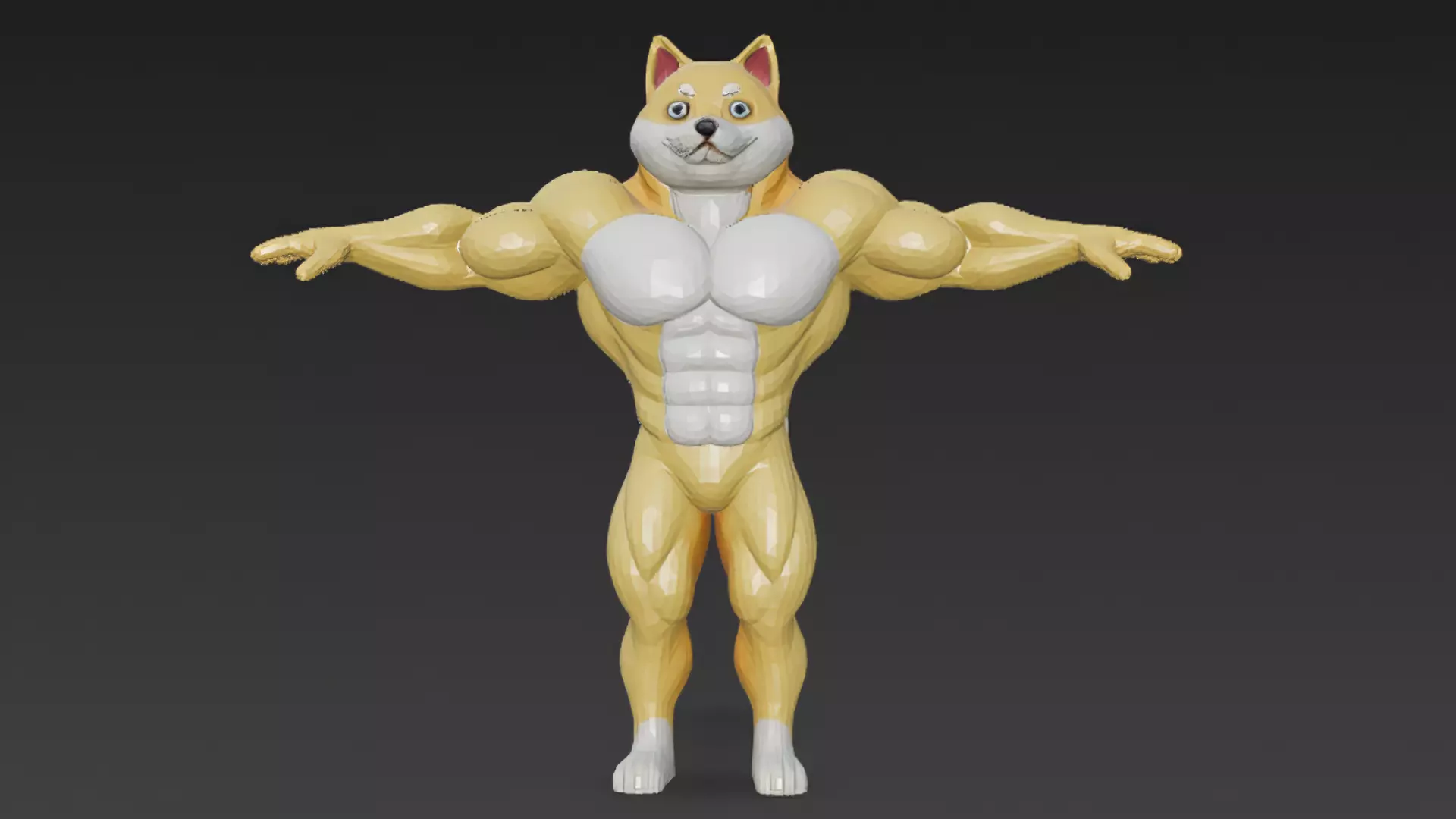 Cartoon Muscular Dog Pack 3D Models Low-poly 3D model_15