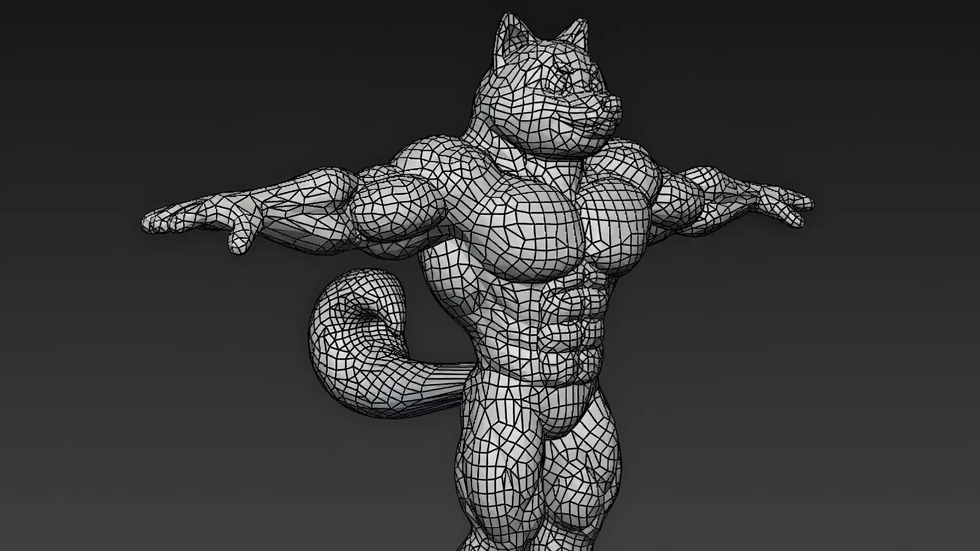 Cartoon Muscular Dog Pack 3D Models Low-poly 3D model_26