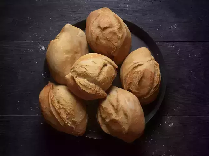 French Bread Rolls 3D model