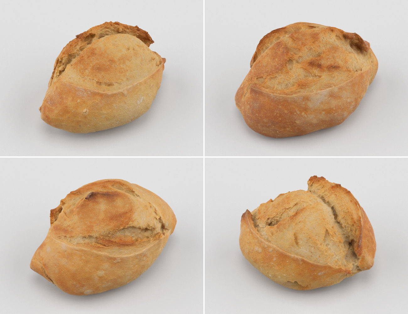 French Bread Rolls 3D model_3