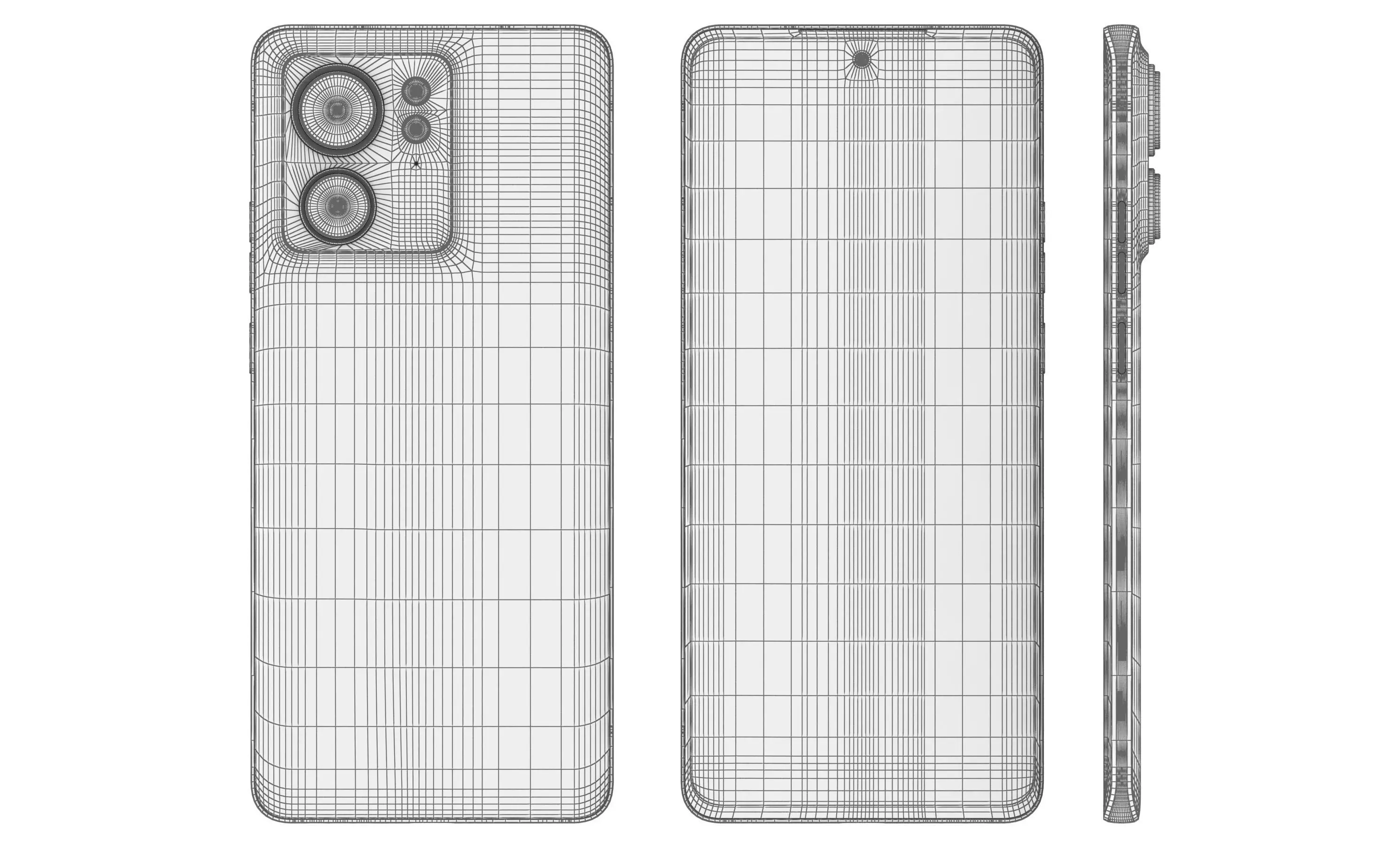 Motorola Edge 40 All Colors High Poly 3D model_36