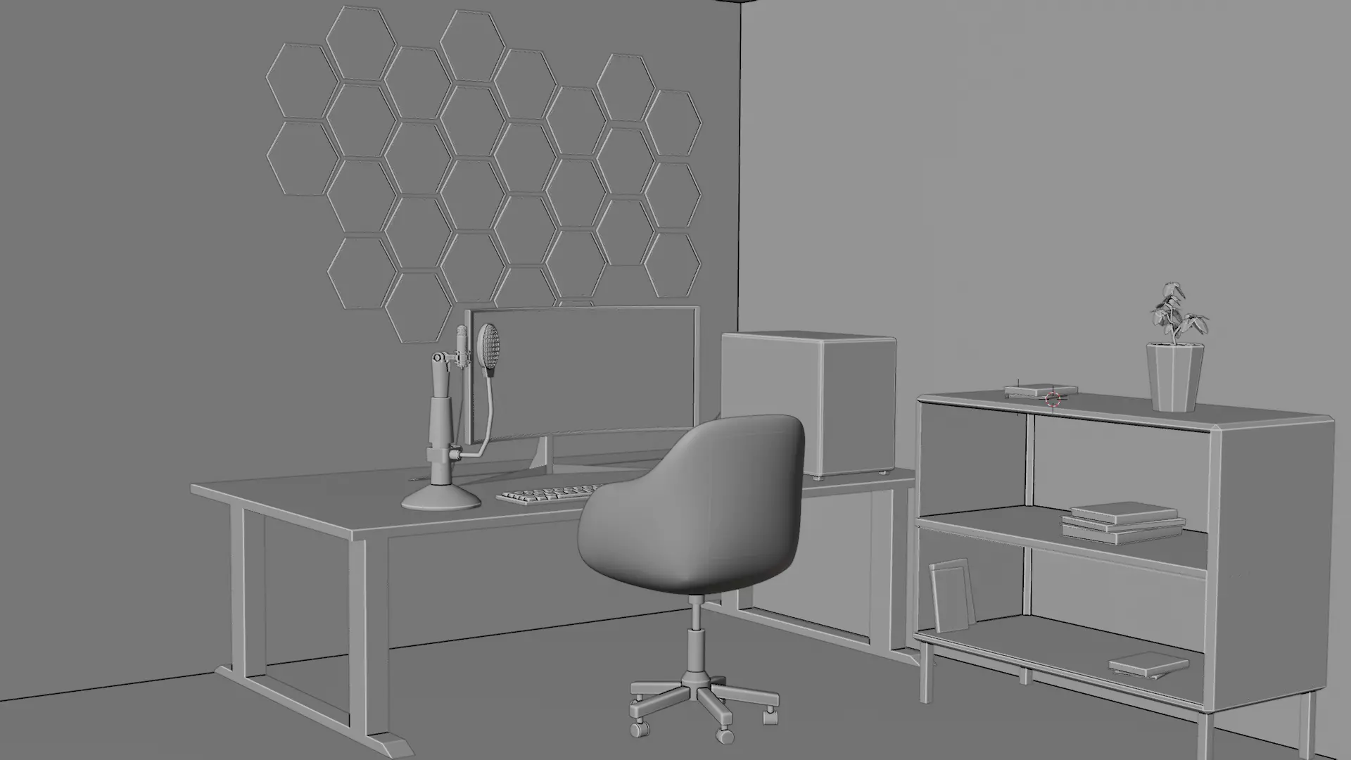 Modern Gaming Room 3D Scene - Realistic Interior Design Low-poly 3D model_3