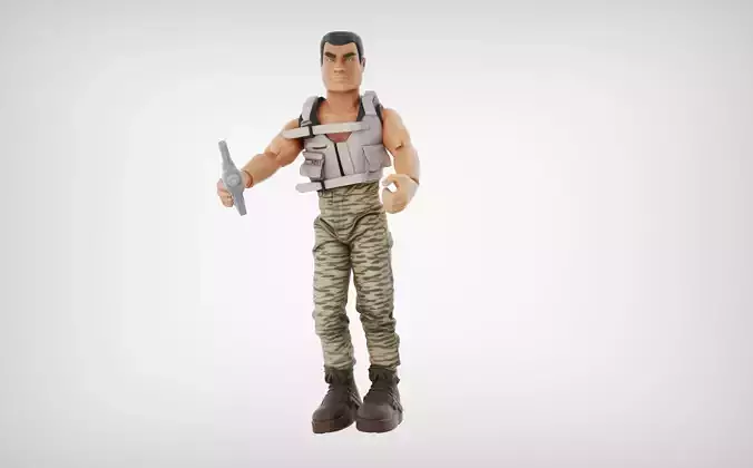 ACTION MAN TYPE 1 HD FIGURE MODEL WITH TEXTURE STL 3MF