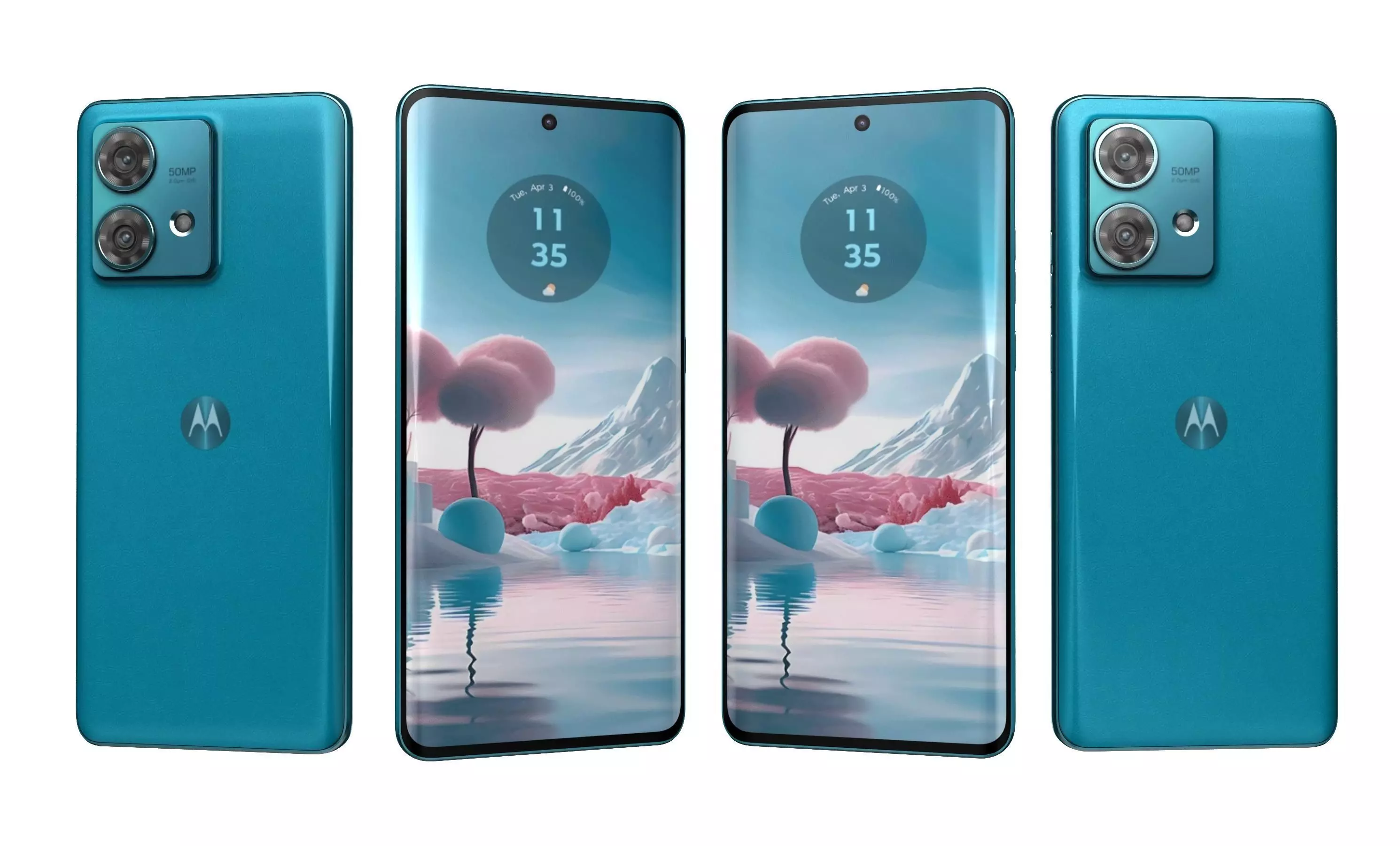 Motorola Edge 40 Neo Blue High Poly 3D model_26