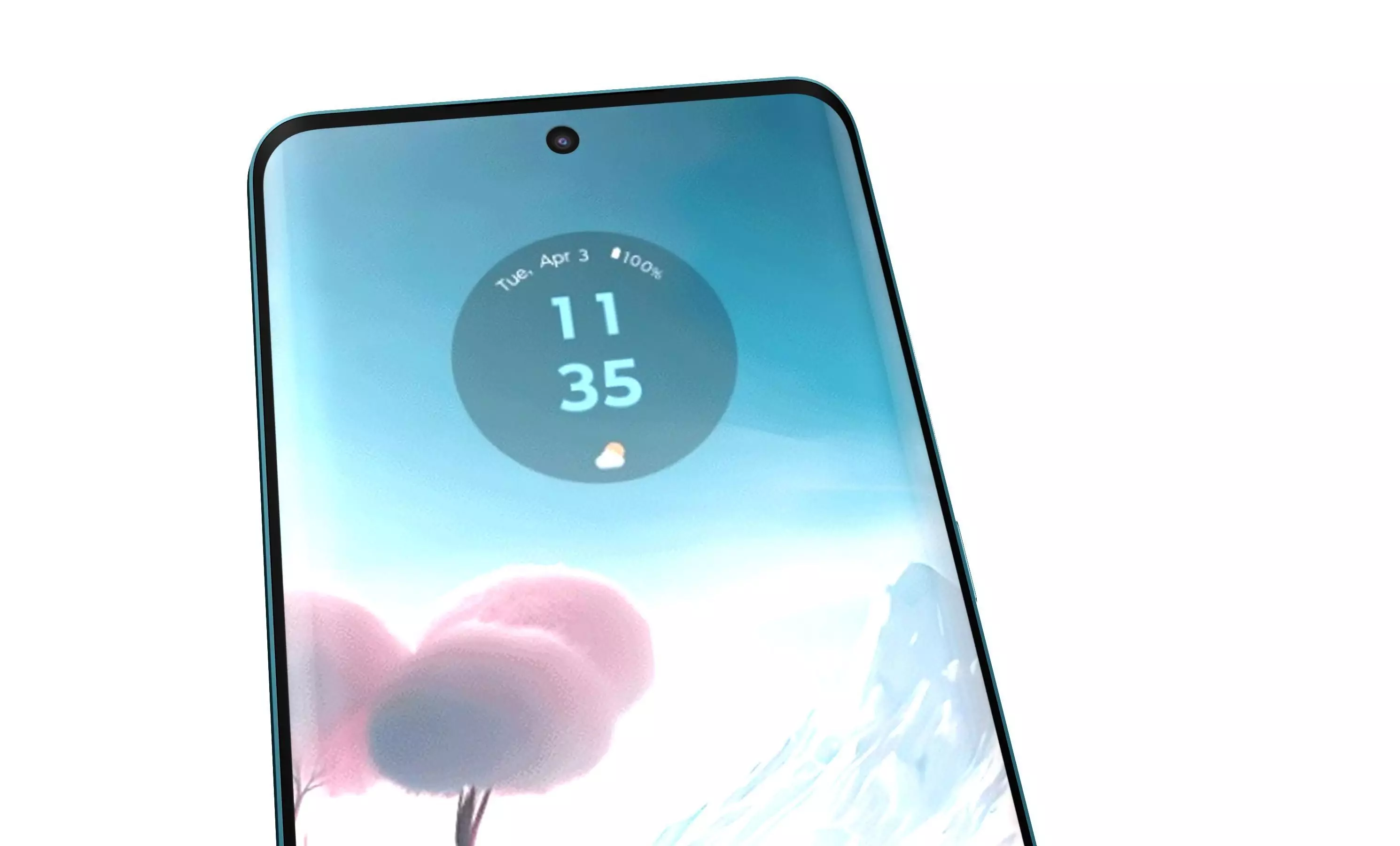 Motorola Edge 40 Neo Blue High Poly 3D model_8