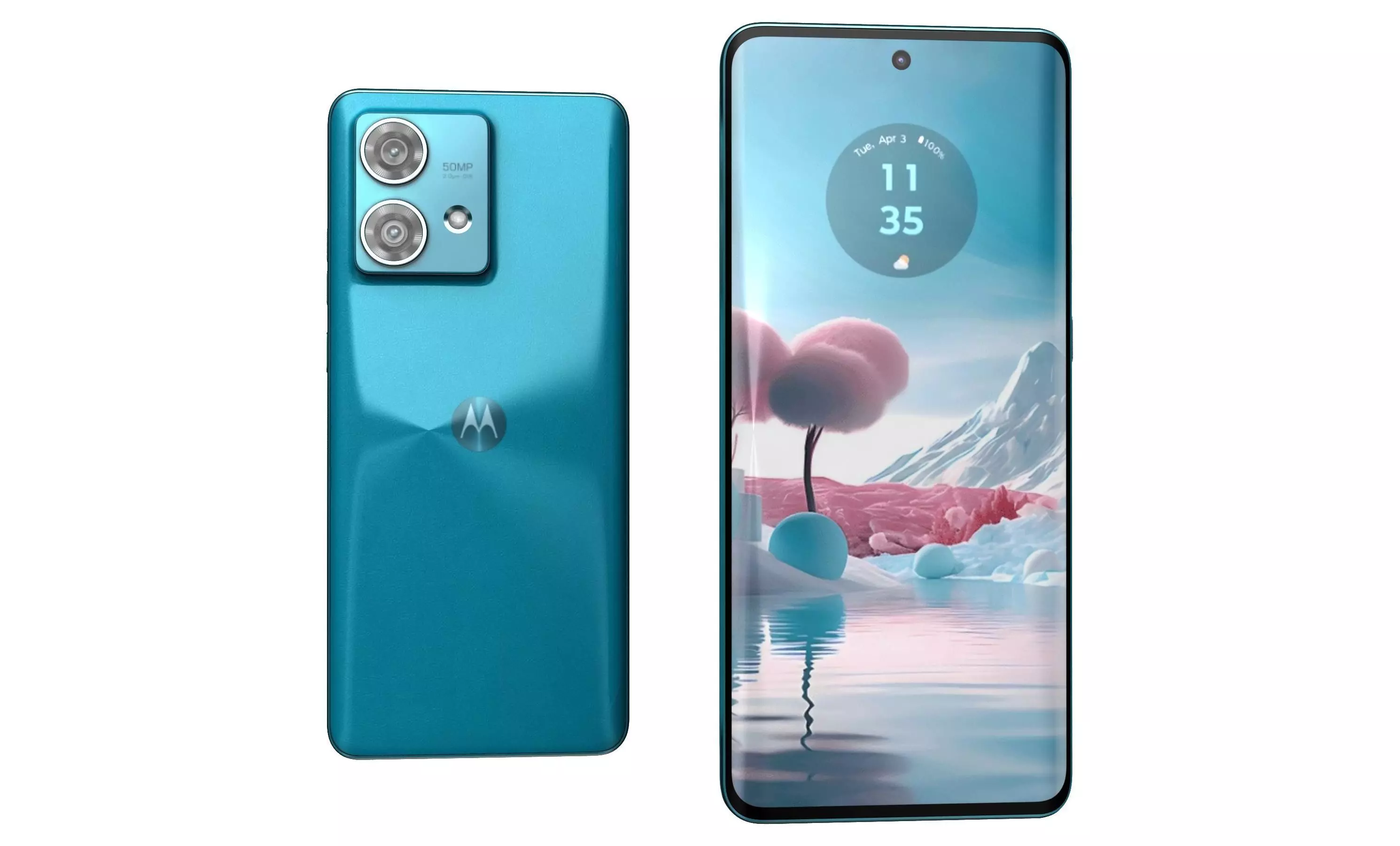 Motorola Edge 40 Neo Blue High Poly 3D model_3