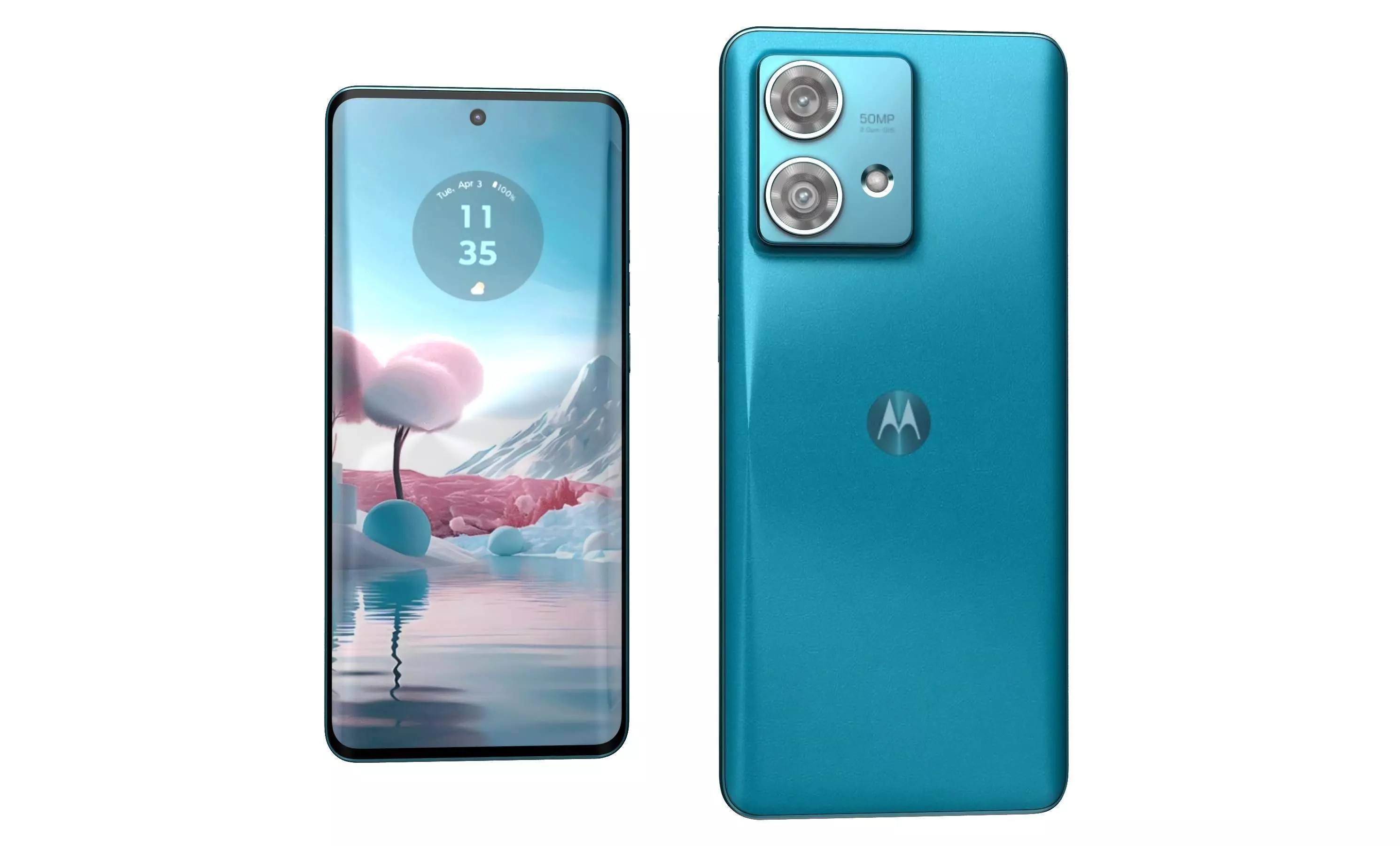 Motorola Edge 40 Neo Blue High Poly 3D model_2