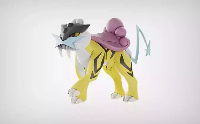 RAIKOU POKEMON HD MODEL WITH TEXTURE STL  3MF 