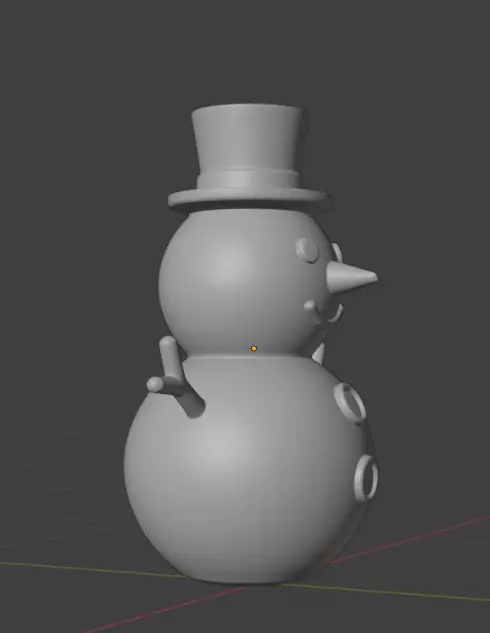 snowman 3D print model_3
