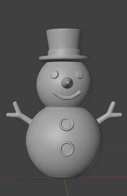 snowman 3D print model_2