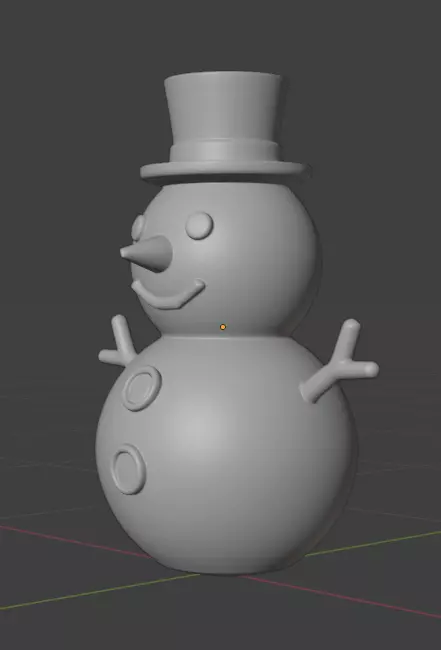 snowman 3D print model_1