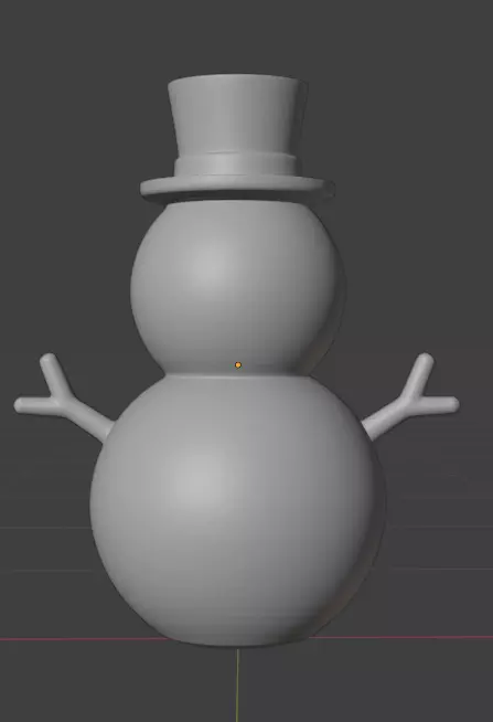 snowman 3D print model_4