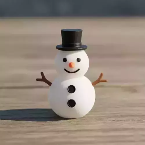snowman 3D print model snowman 3D print model