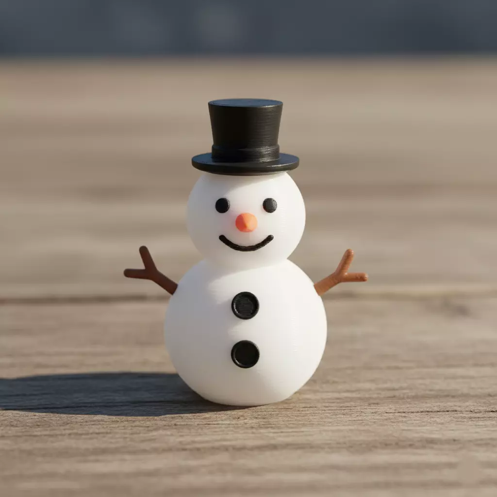 snowman 3D print model_0