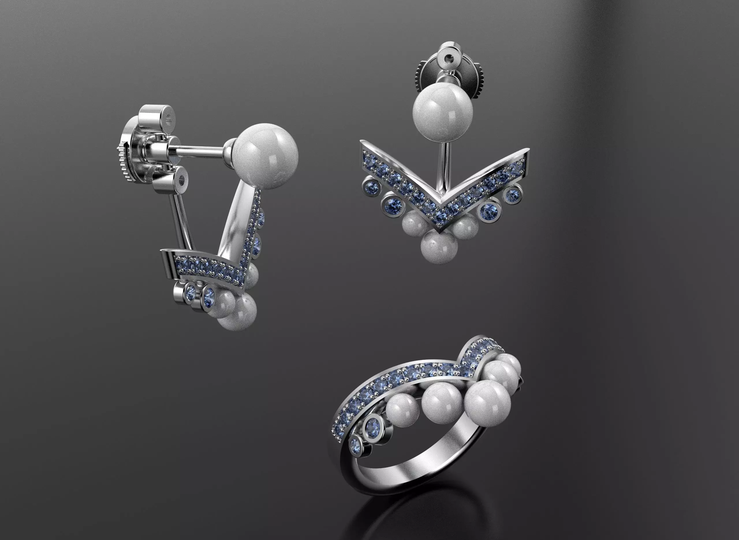 Unique women set 3D print model_3