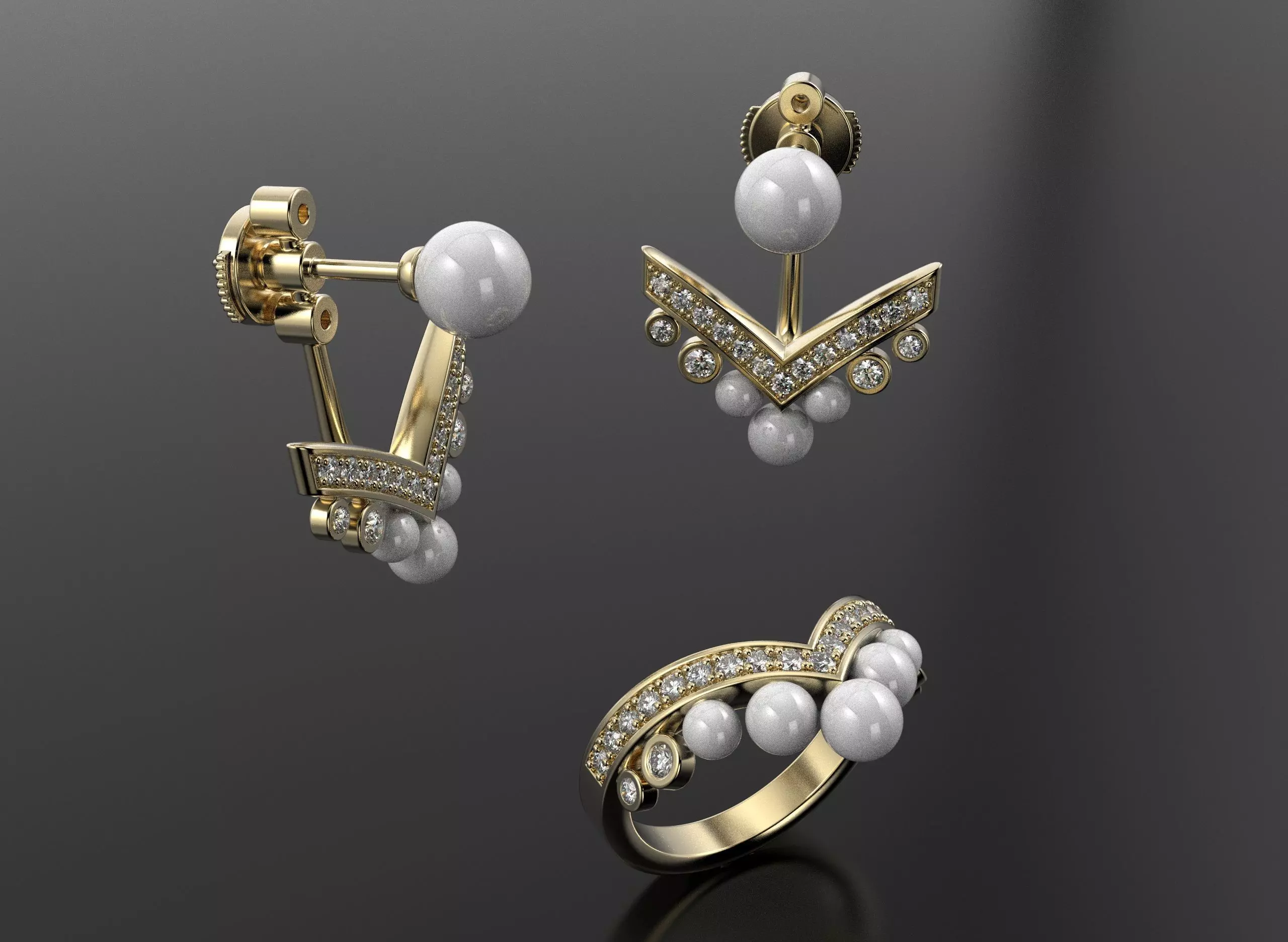 Unique women set 3D print model_0