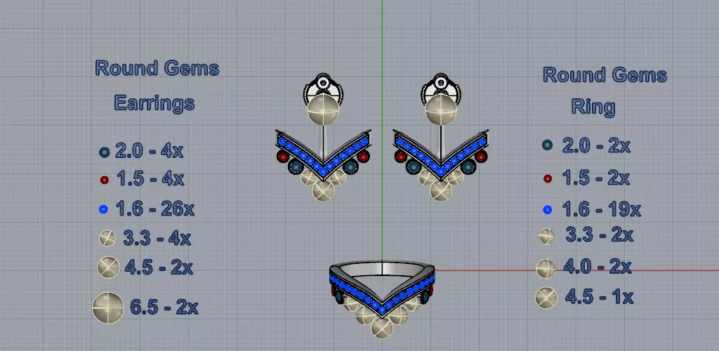 Unique women set 3D print model_10