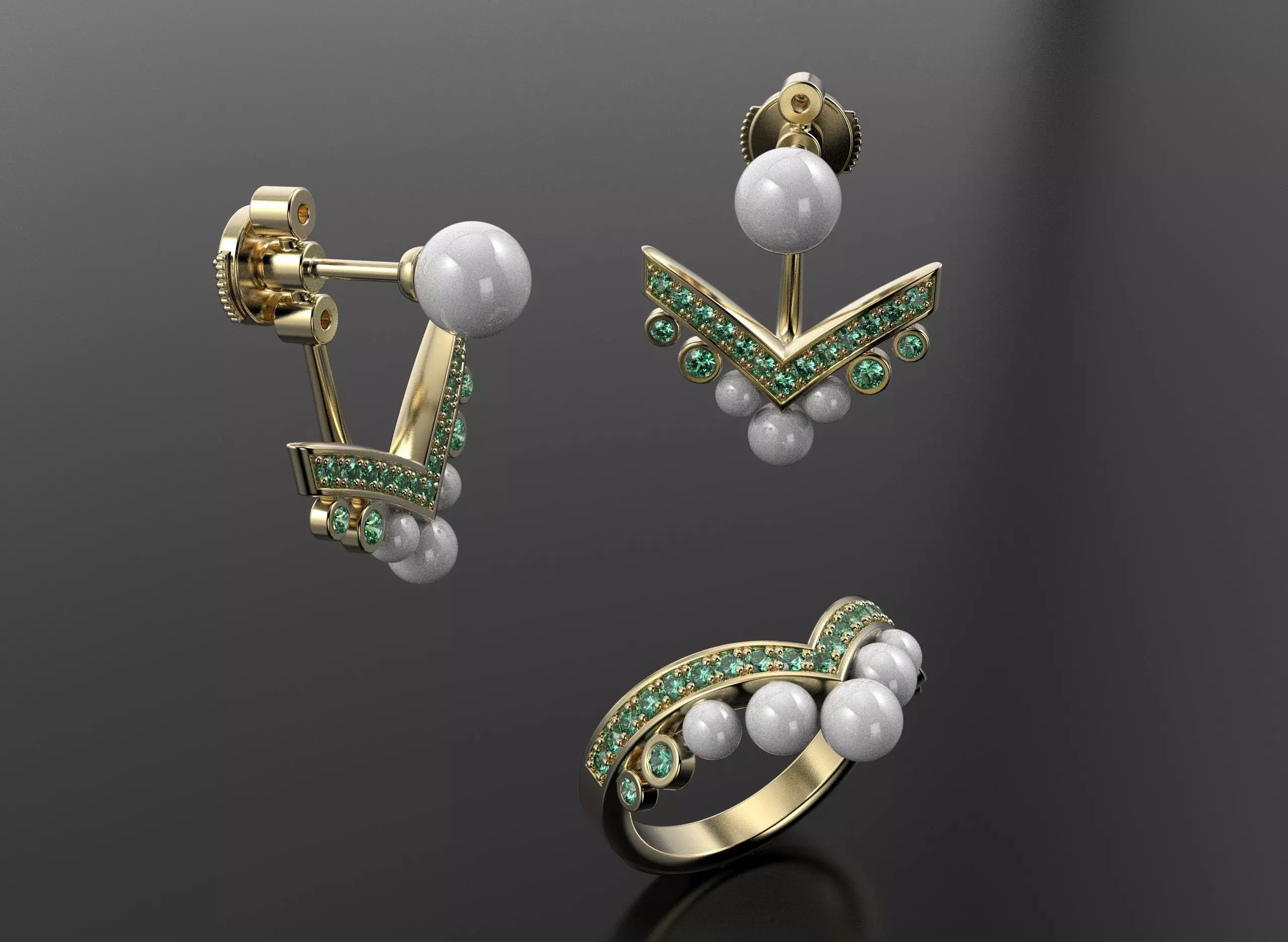 Unique women set 3D print model_1