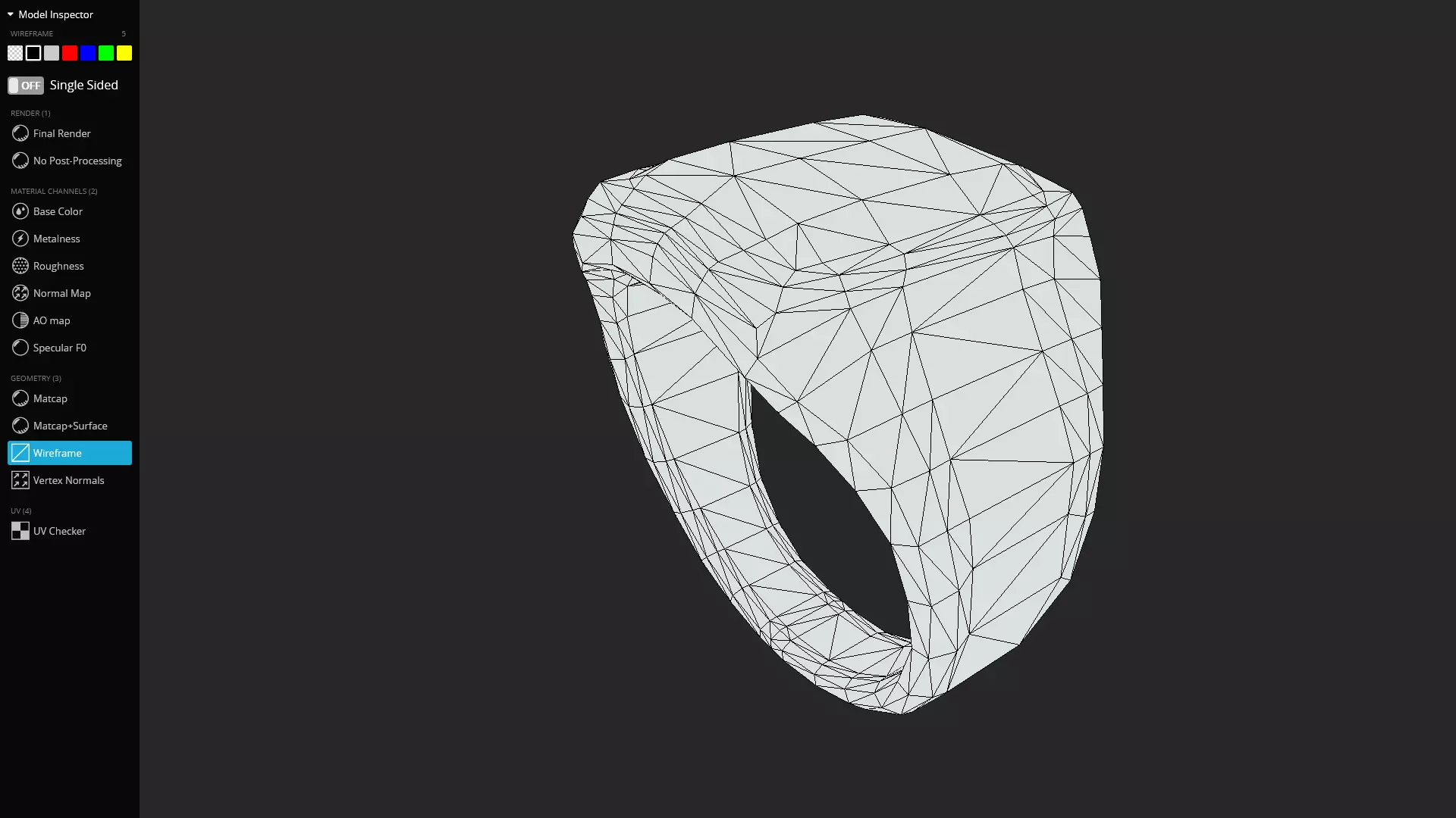 Gothic Silver Signet Ring Game Ready 3D Model Low-poly 3D model_15