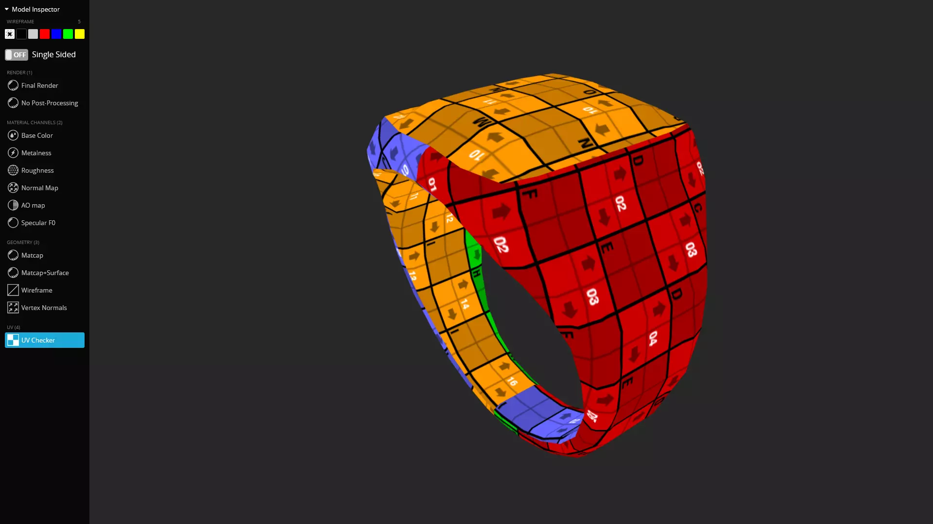 Gothic Silver Signet Ring Game Ready 3D Model Low-poly 3D model_16