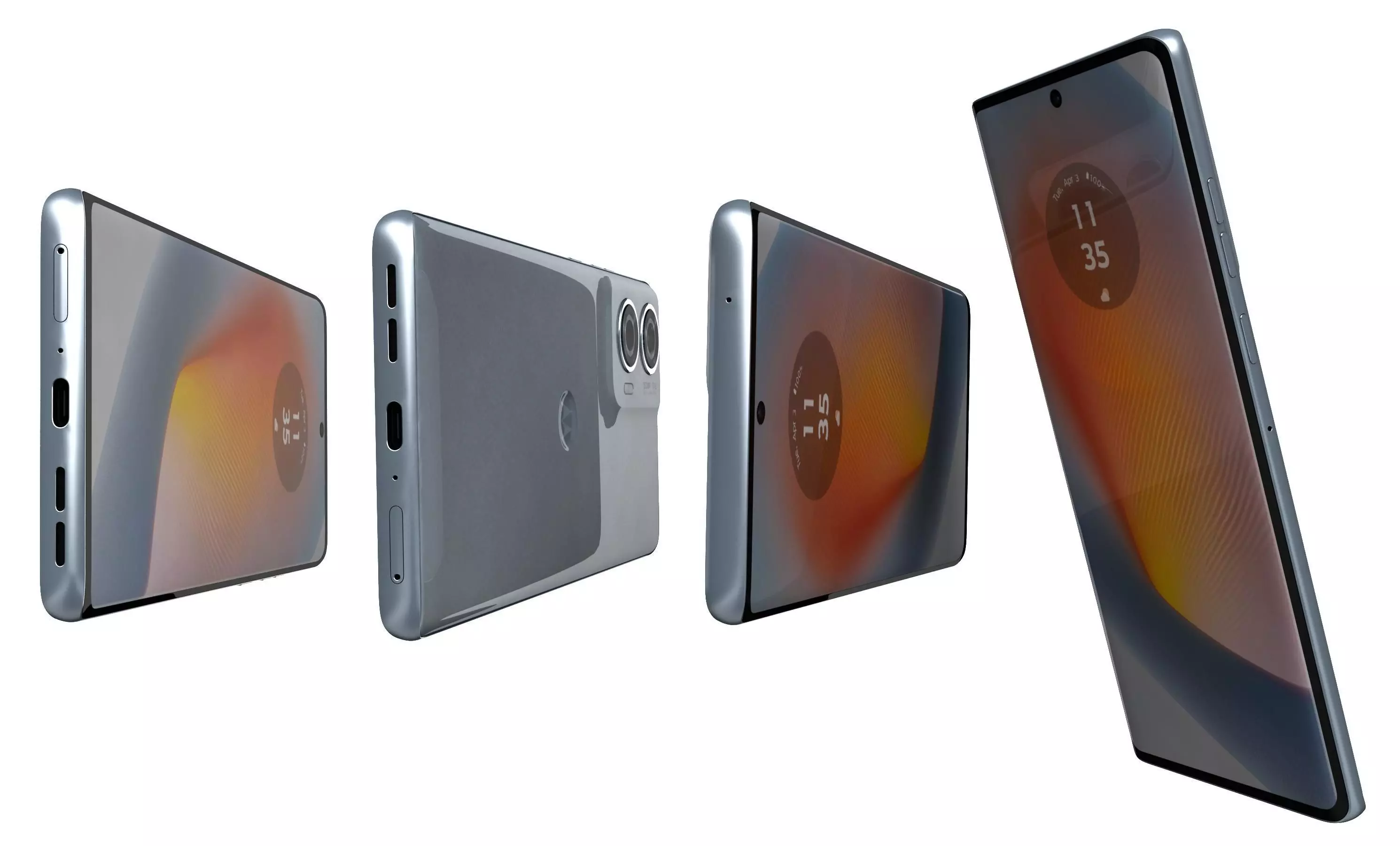 Motorola Edge 50 Fusion White High Poly 3D model_6