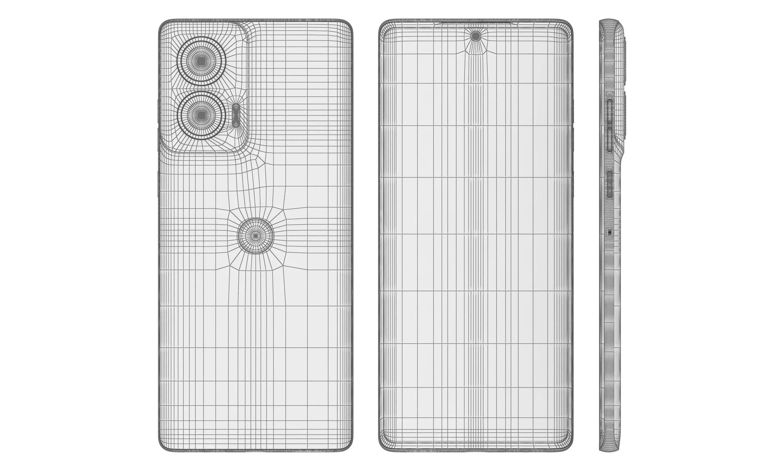 Motorola Edge 50 Fusion White High Poly 3D model_11