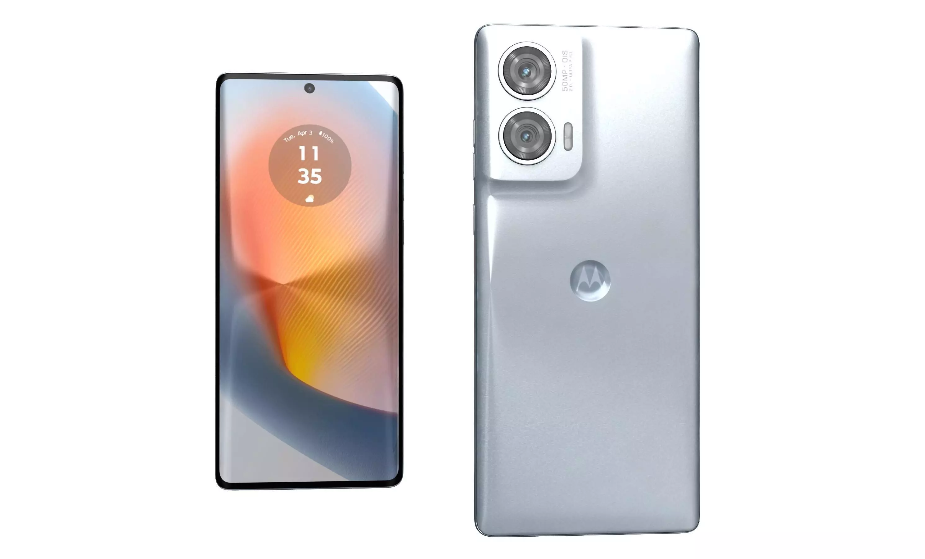 Motorola Edge 50 Fusion White High Poly 3D model_1