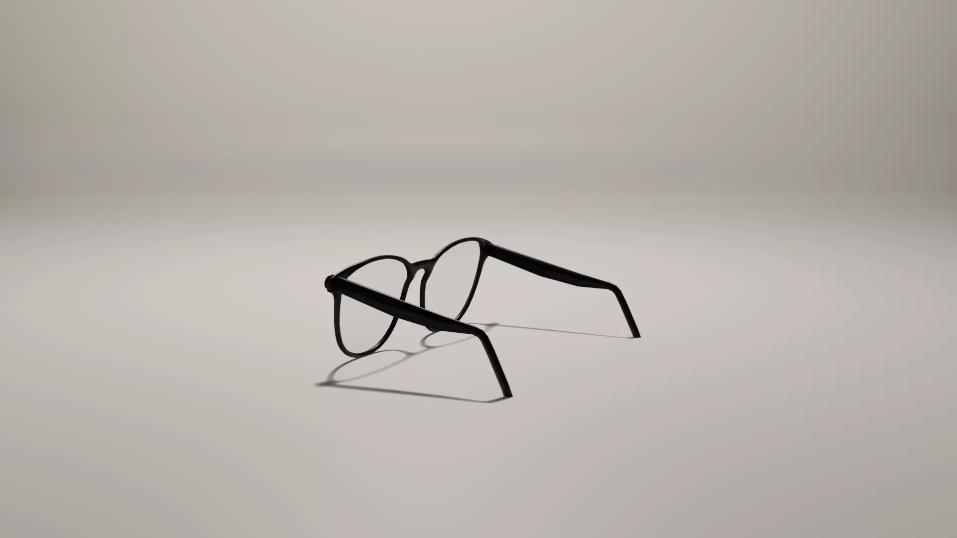 Glasses Low-poly 3D model_1