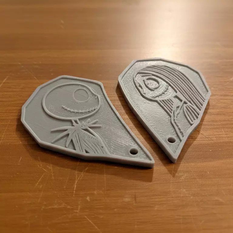 Jack and Sally Couple keychains - The Nightmare Before Christmas 3D print model_2