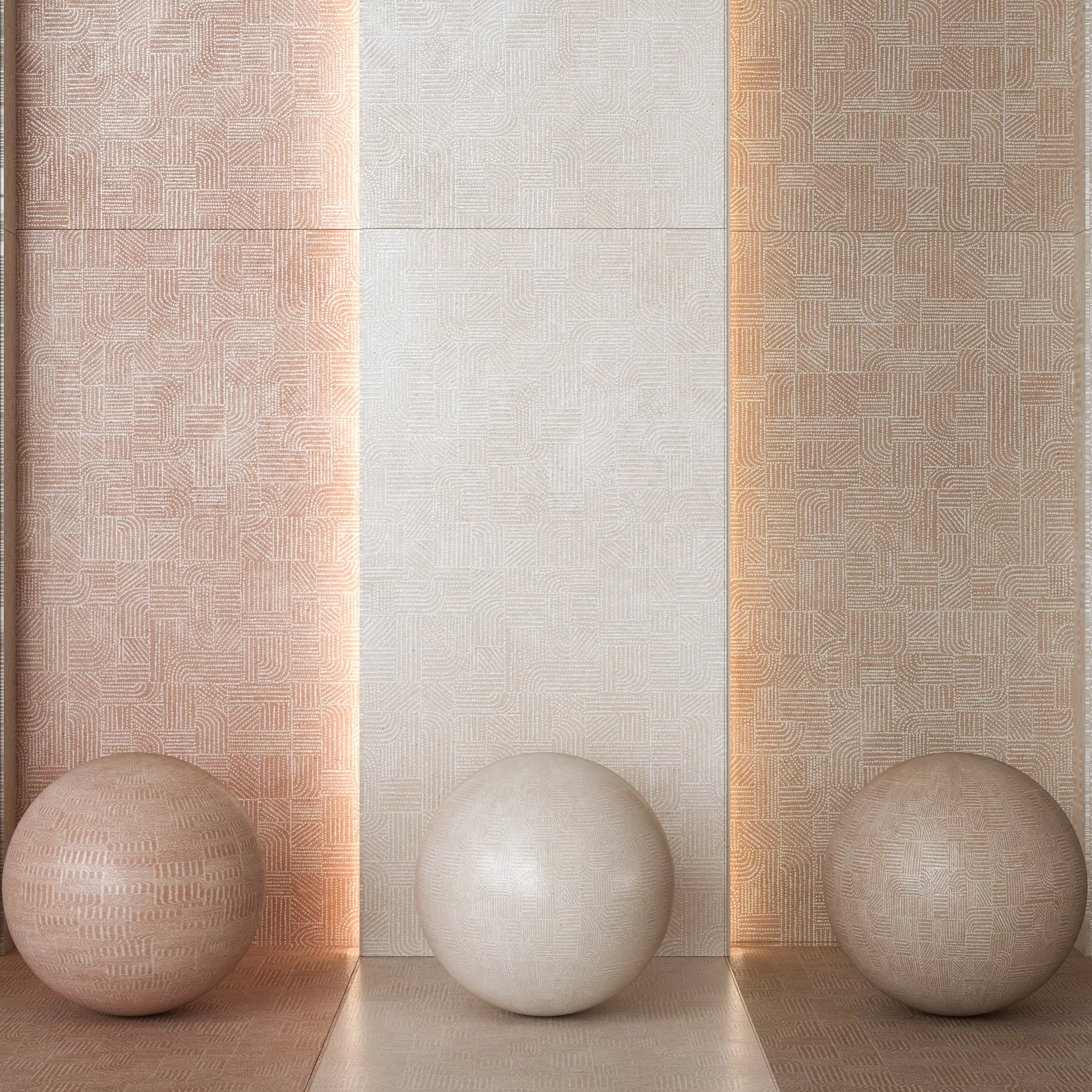 Marazzi Slow Rafia Decorative Tile - 3D Ink -Set of 12 Texture_1