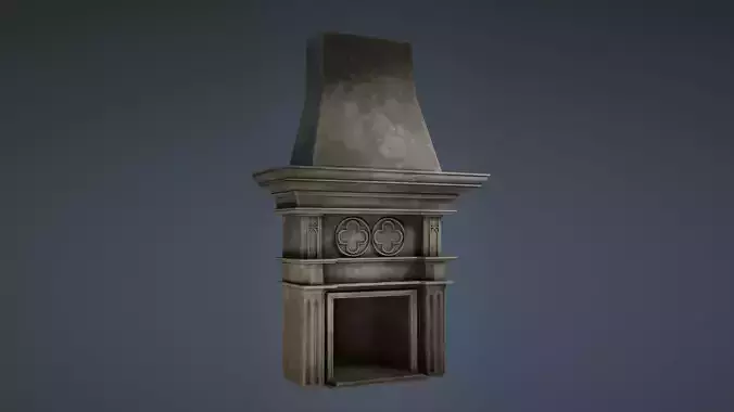 Gothic Fireplace Library fireplace