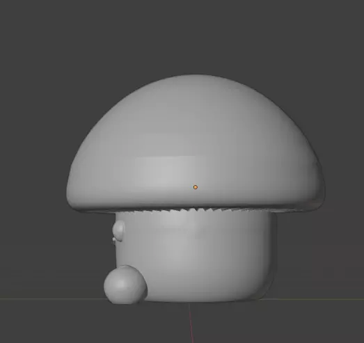 cute mushroom character 3D print model_2