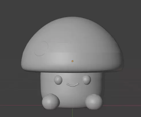 cute mushroom character 3D print model_1