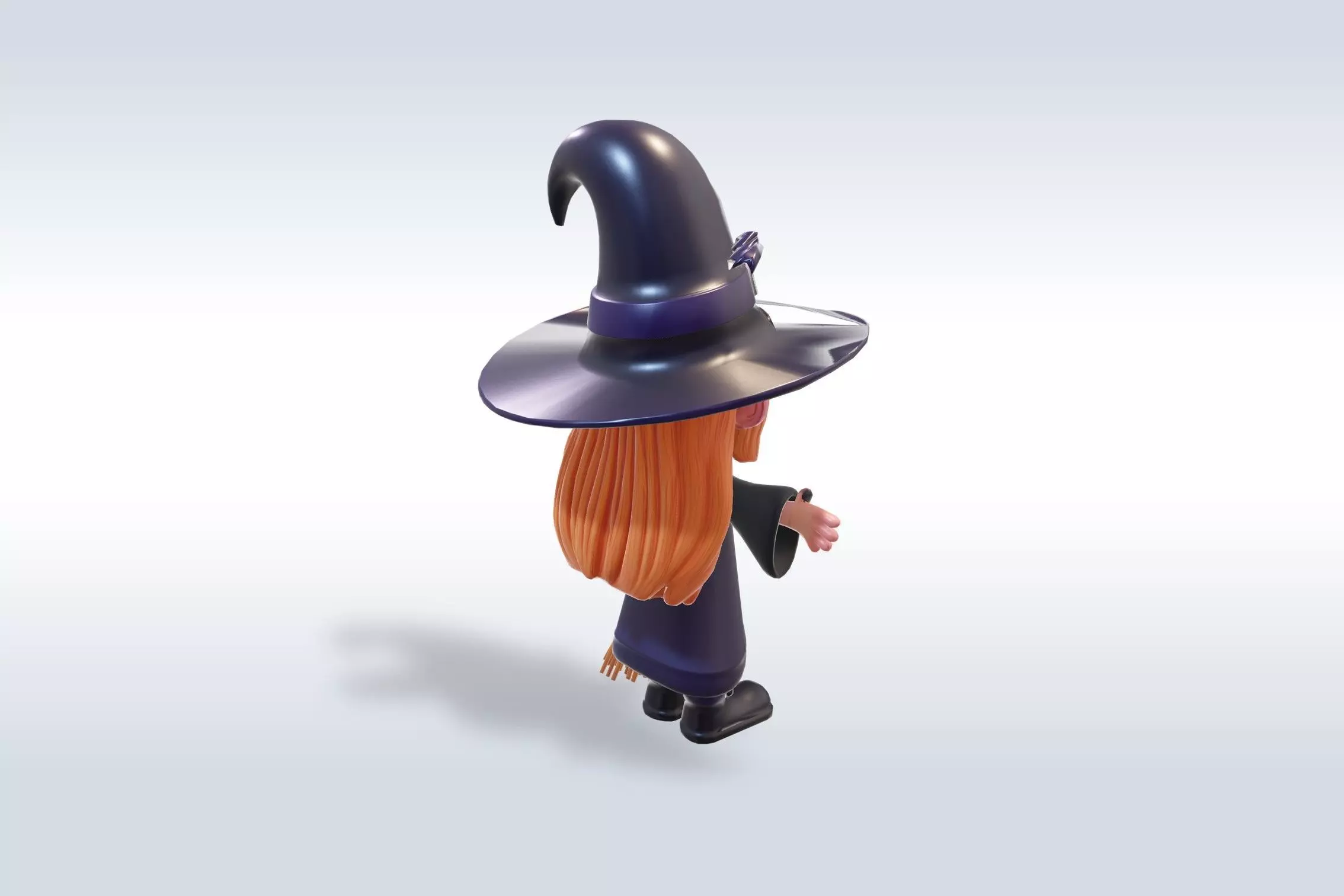 Adorable Witch Halloween Character 3D model_9