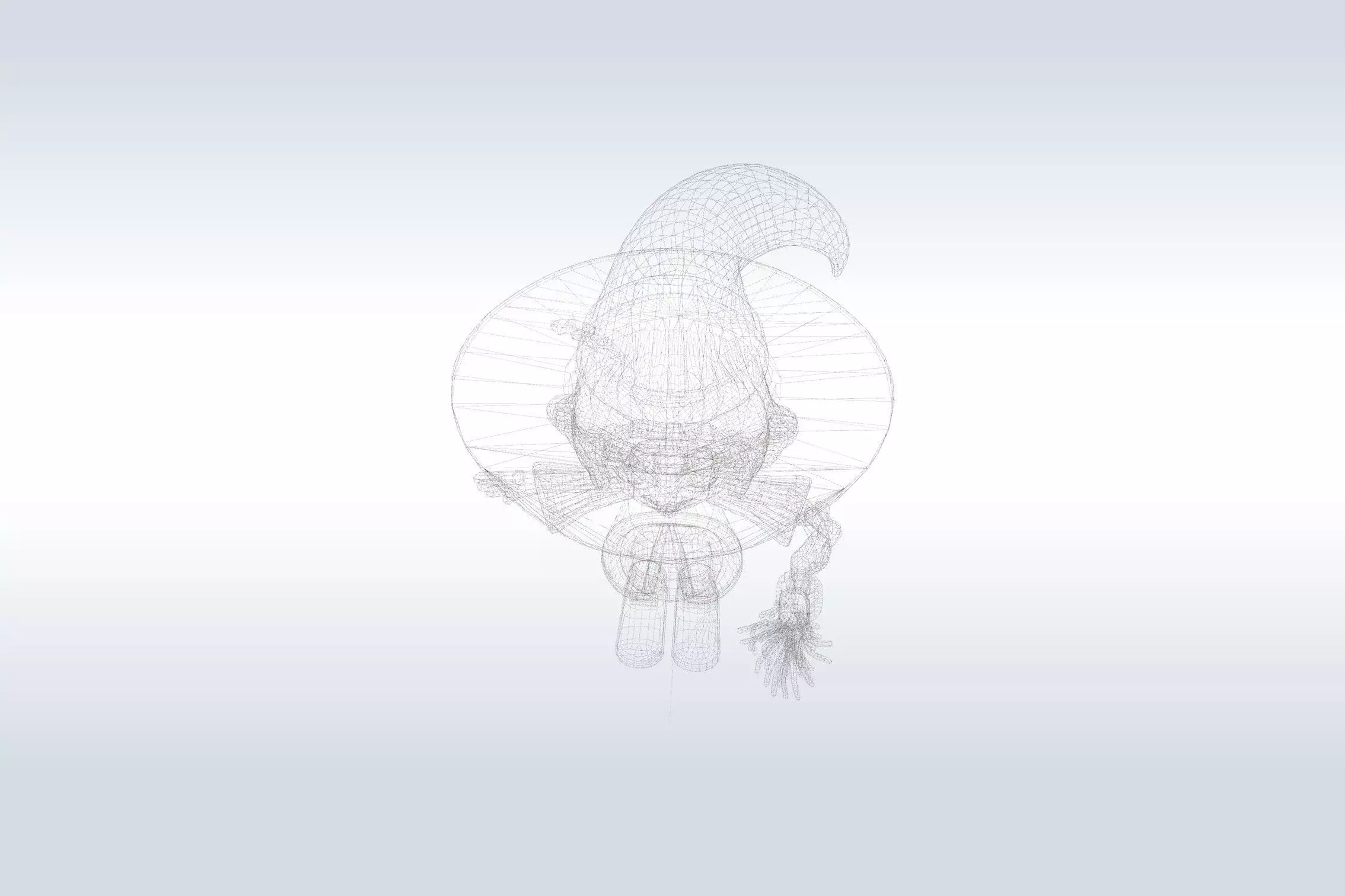 Adorable Witch Halloween Character 3D model_8