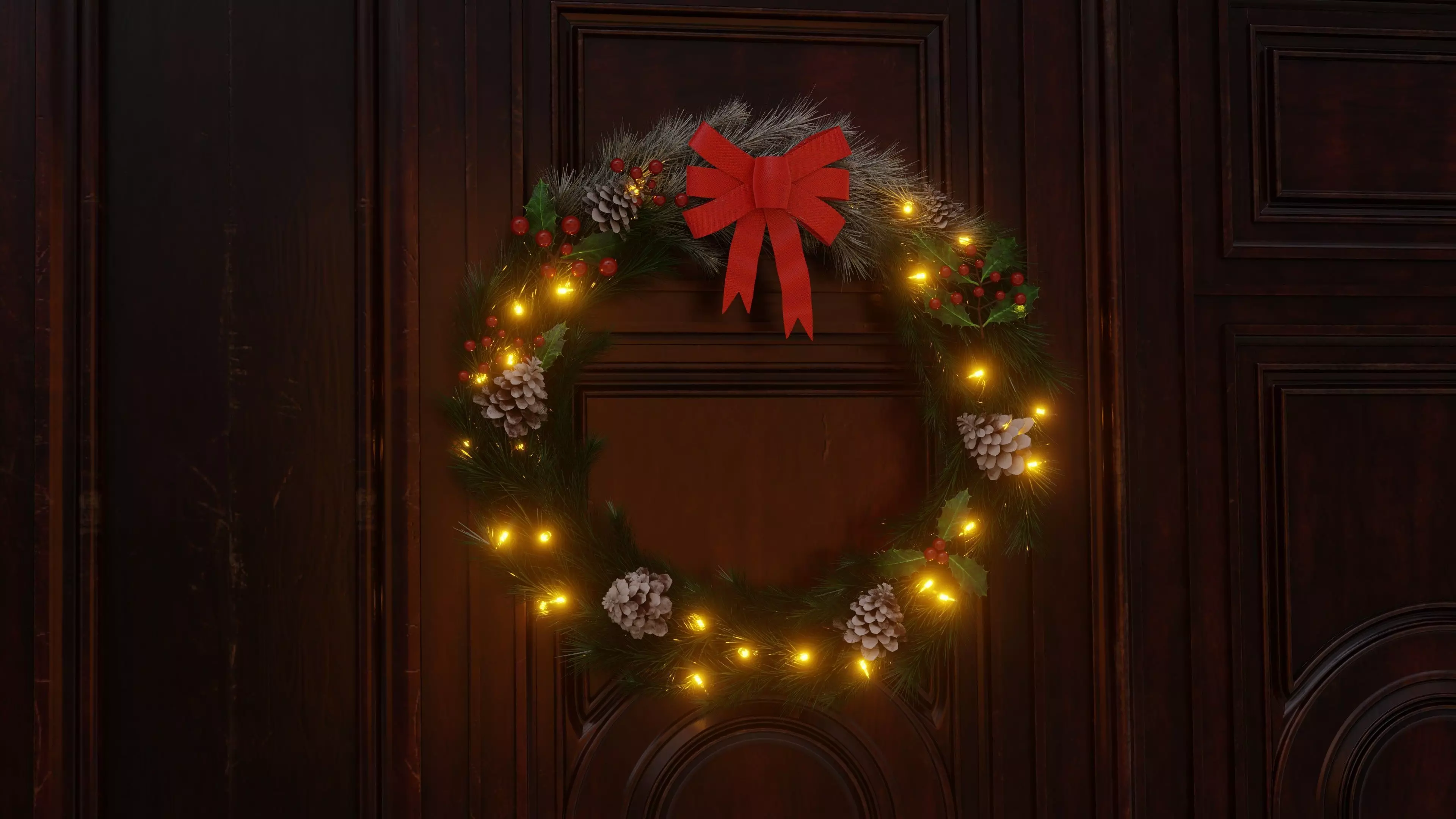 Christmas Wreath 3D model_1