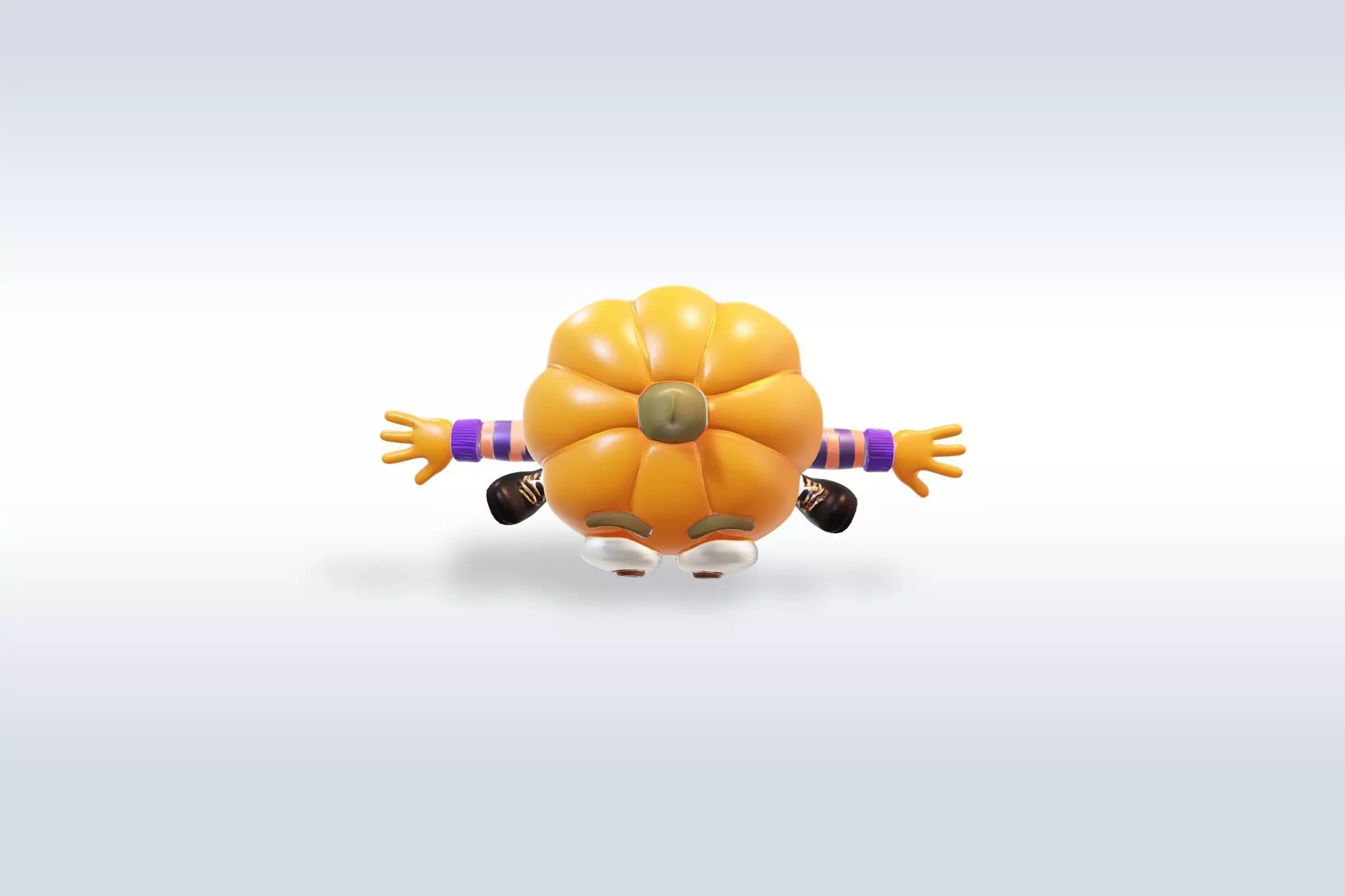Cheerful Pumpkin Cute Halloween 3D model_3