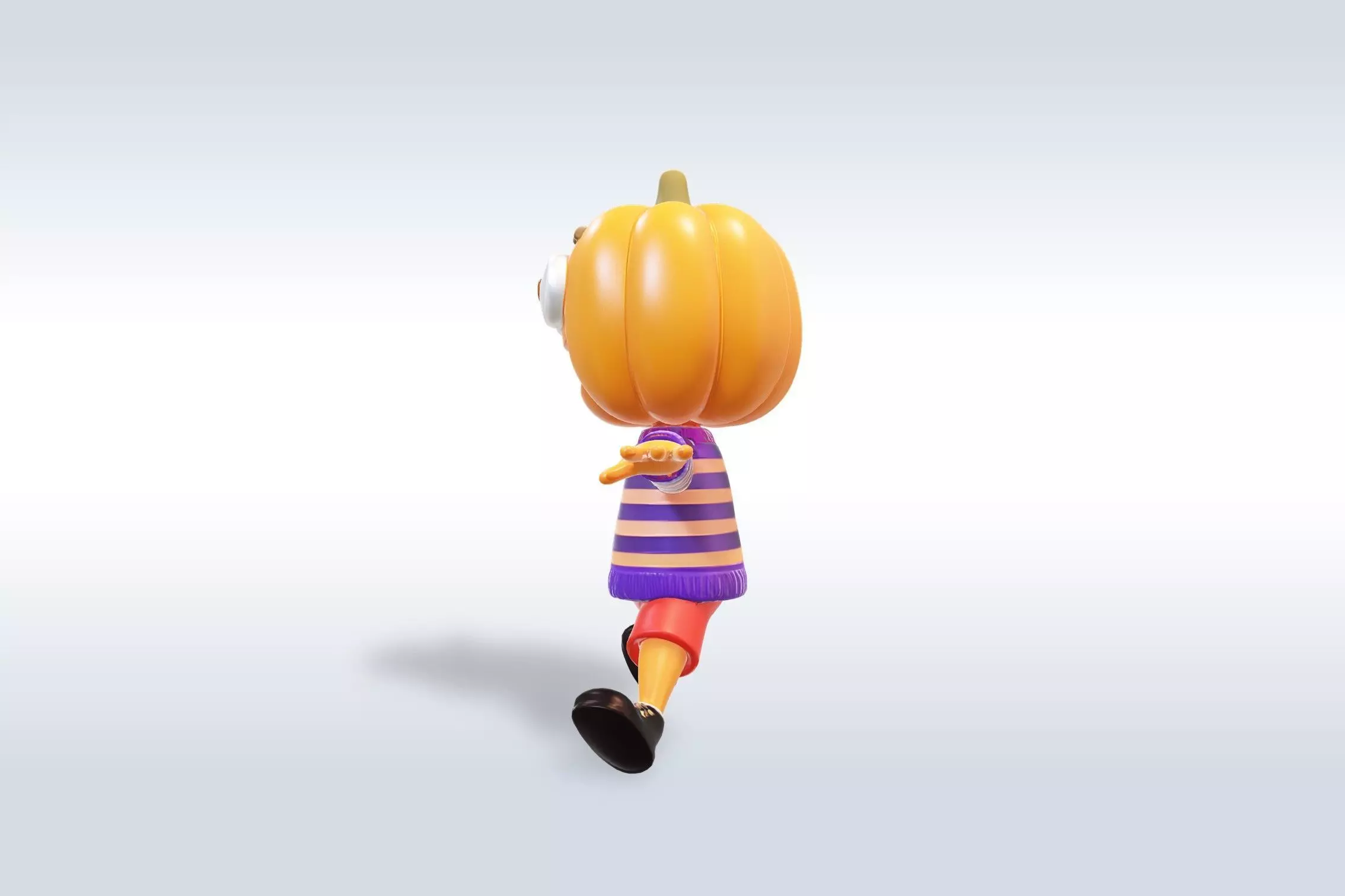 Cheerful Pumpkin Cute Halloween 3D model_2
